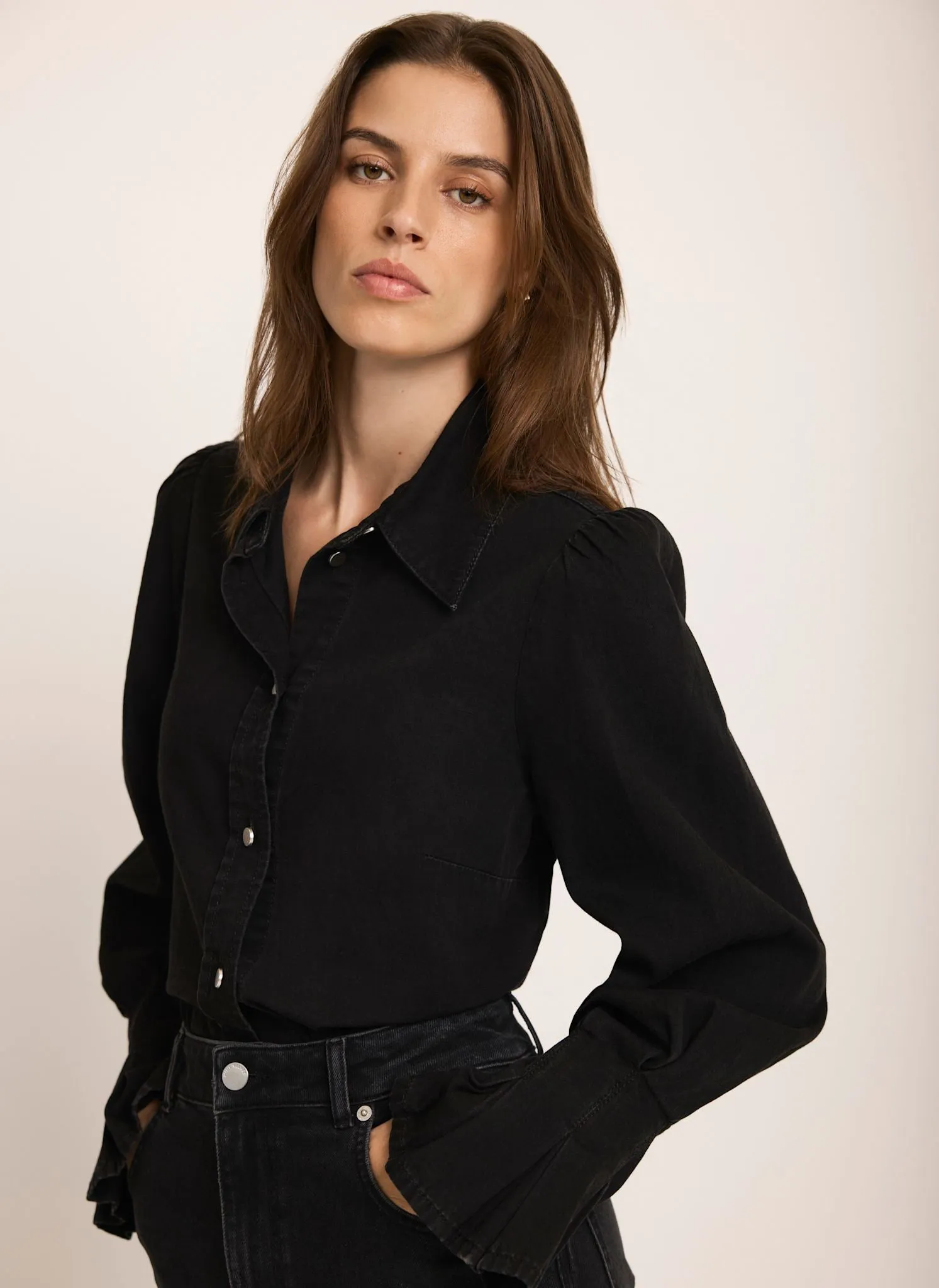 Washed Black Denim Shirt sold by Mint Velvet product image thumbnail 5