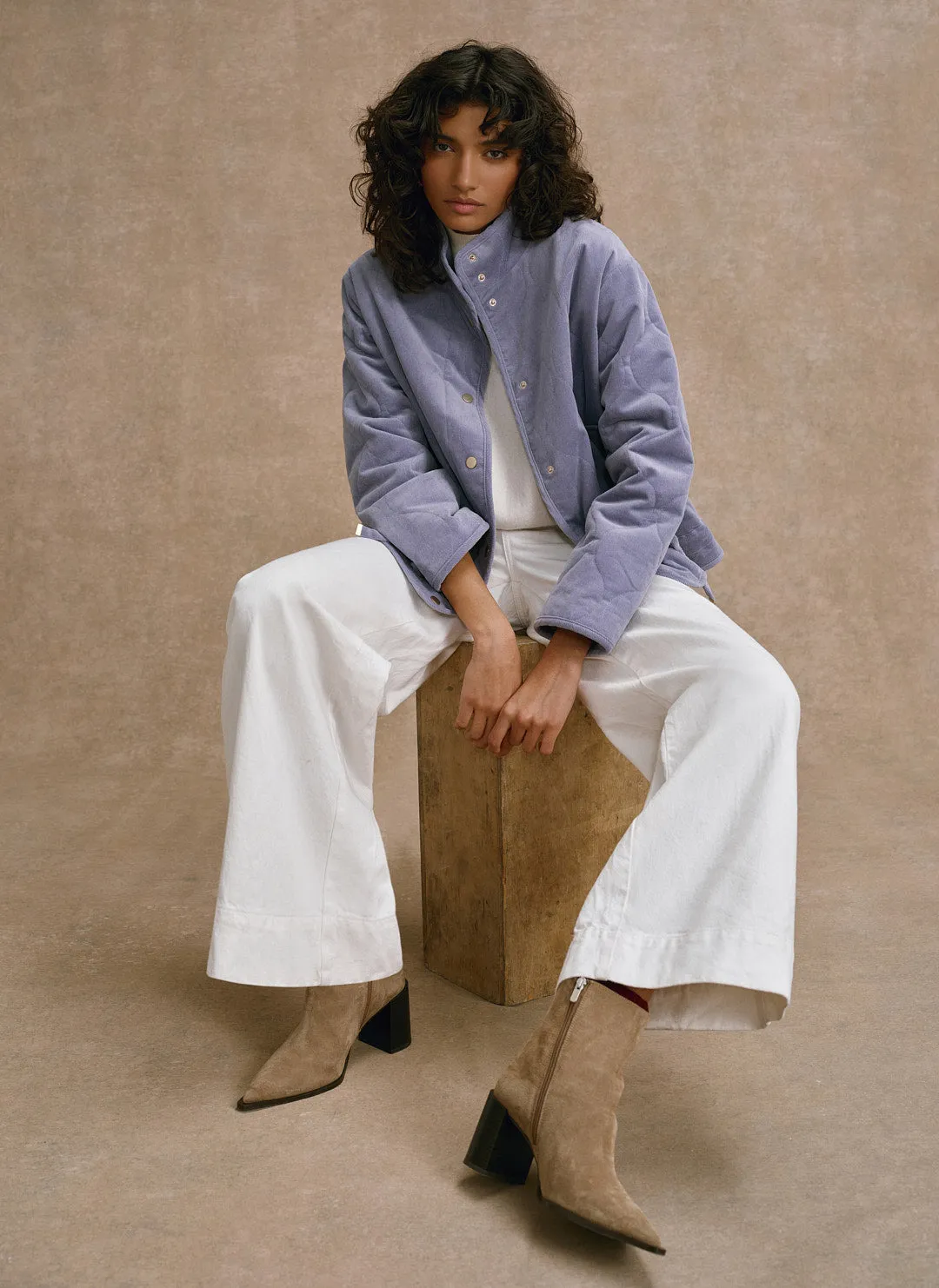 Blue Corduroy Quilted Jacket sold by Mint Velvet