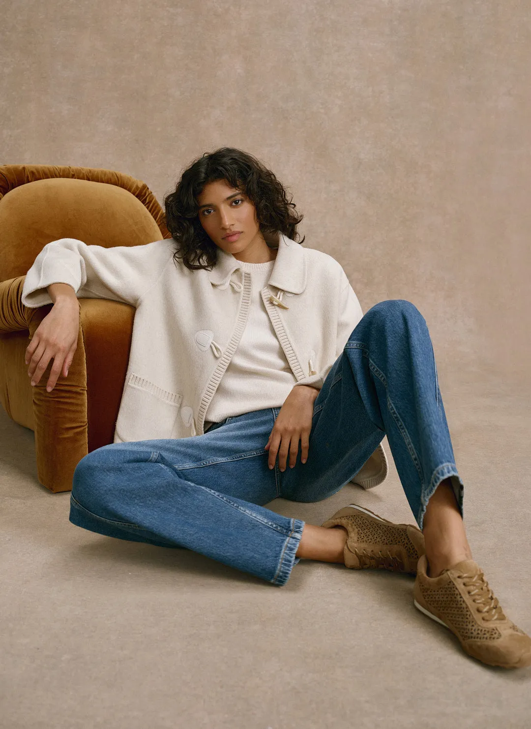 Cream Wool Blend Hand Finished Jacket sold by Mint Velvet product image thumbnail 3