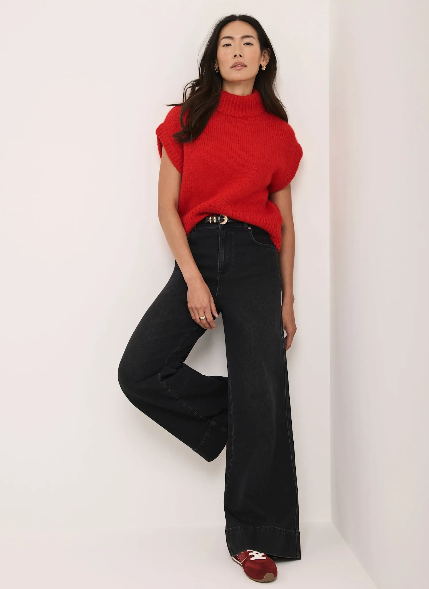 Red Wool Blend Knit Top sold by Mint Velvet product image thumbnail 5