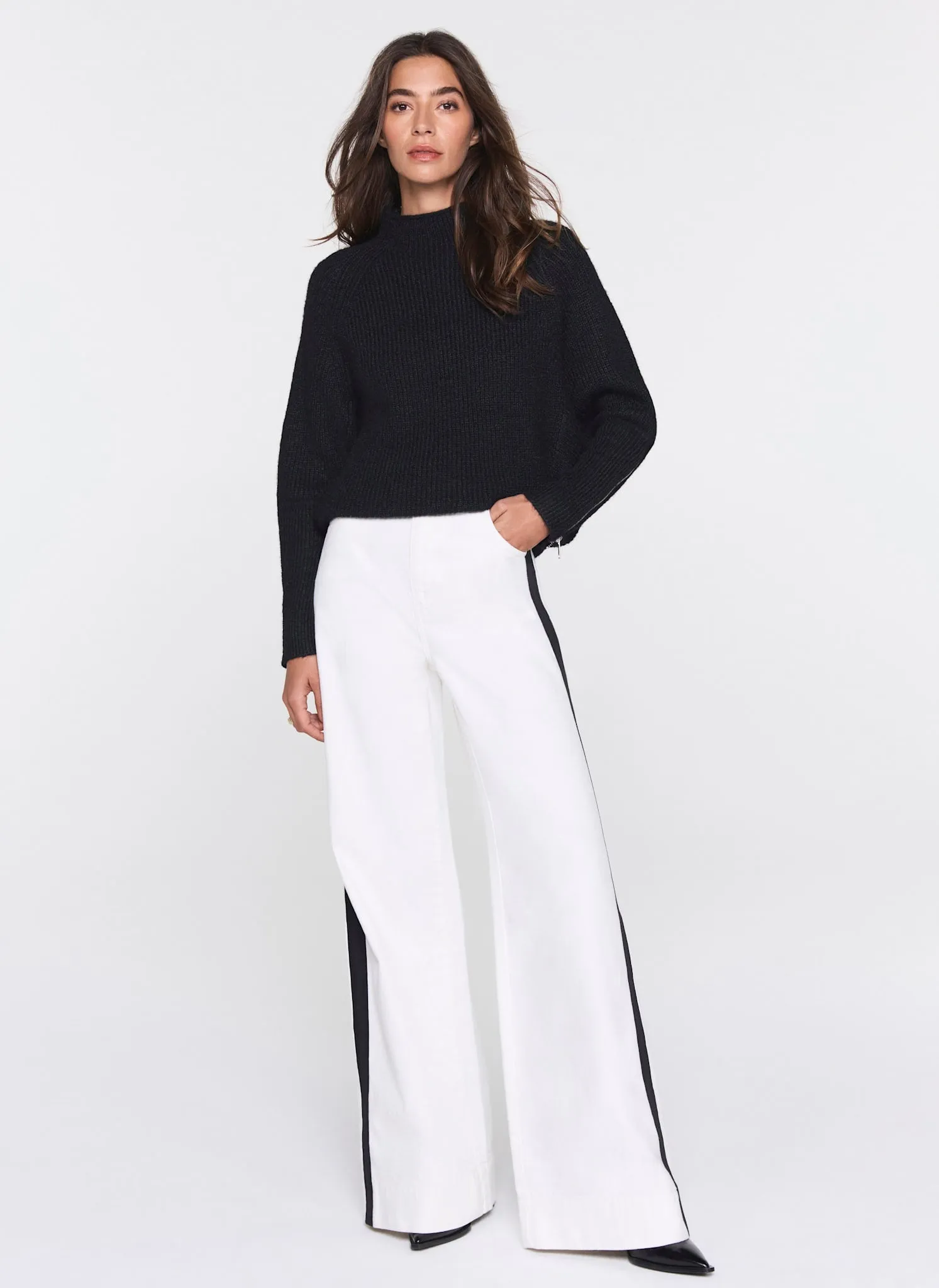 Black Zip Cuff Detail Jumper sold by Mint Velvet product image thumbnail 4