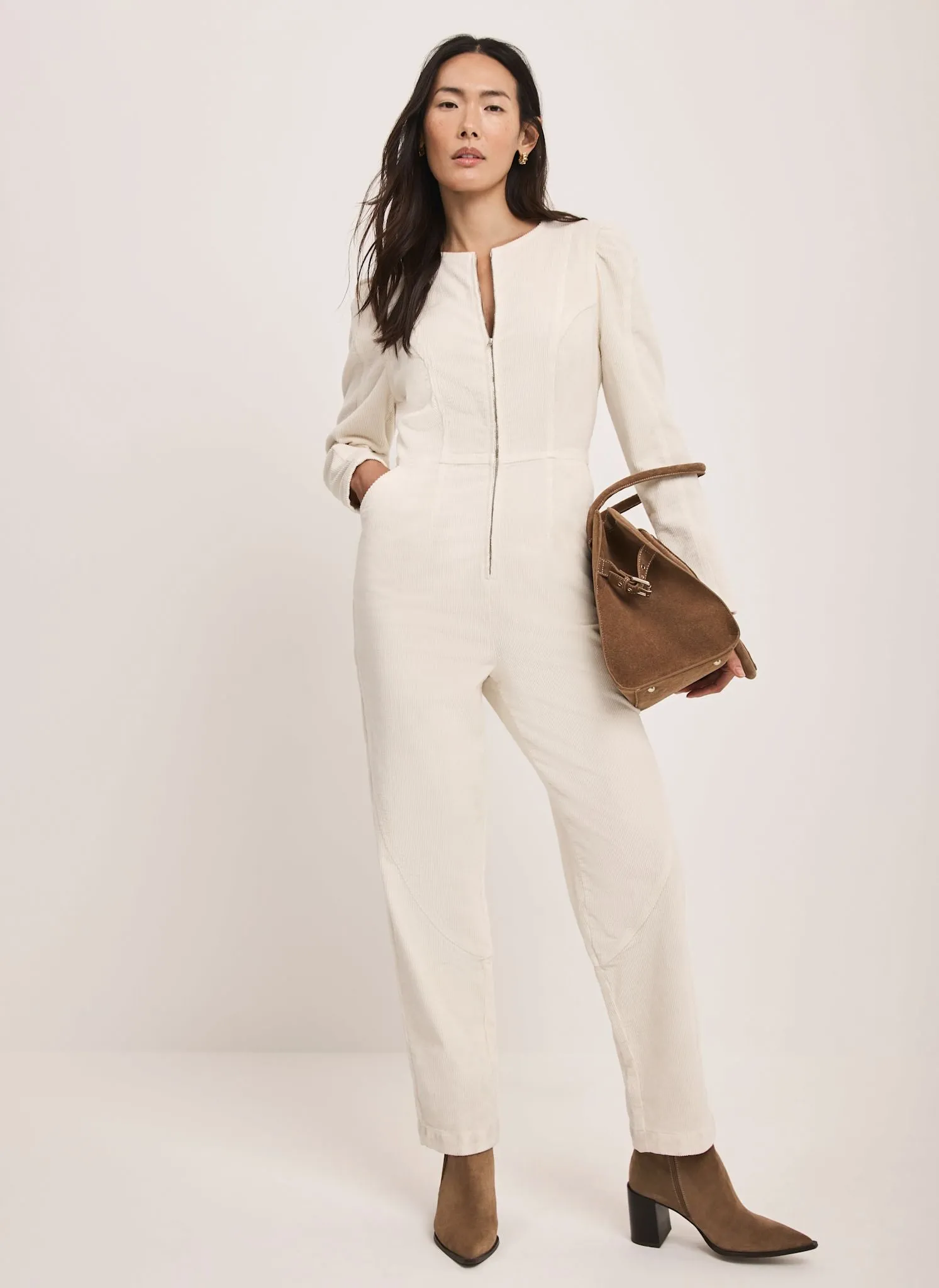Cream Corduroy Jumpsuit sold by Mint Velvet product image thumbnail 2