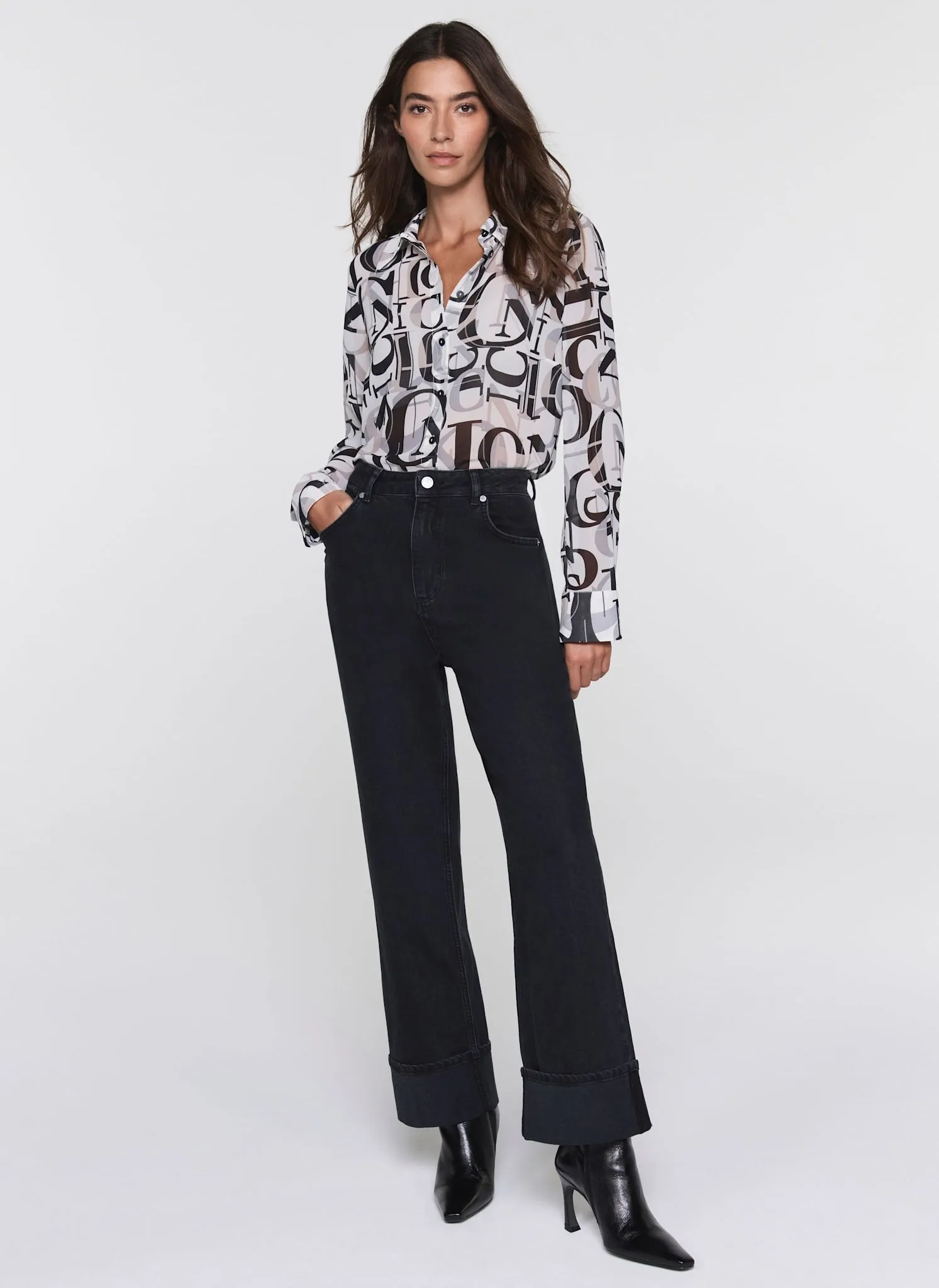 Cream Iconic Print Shirt sold by Mint Velvet product image thumbnail 4