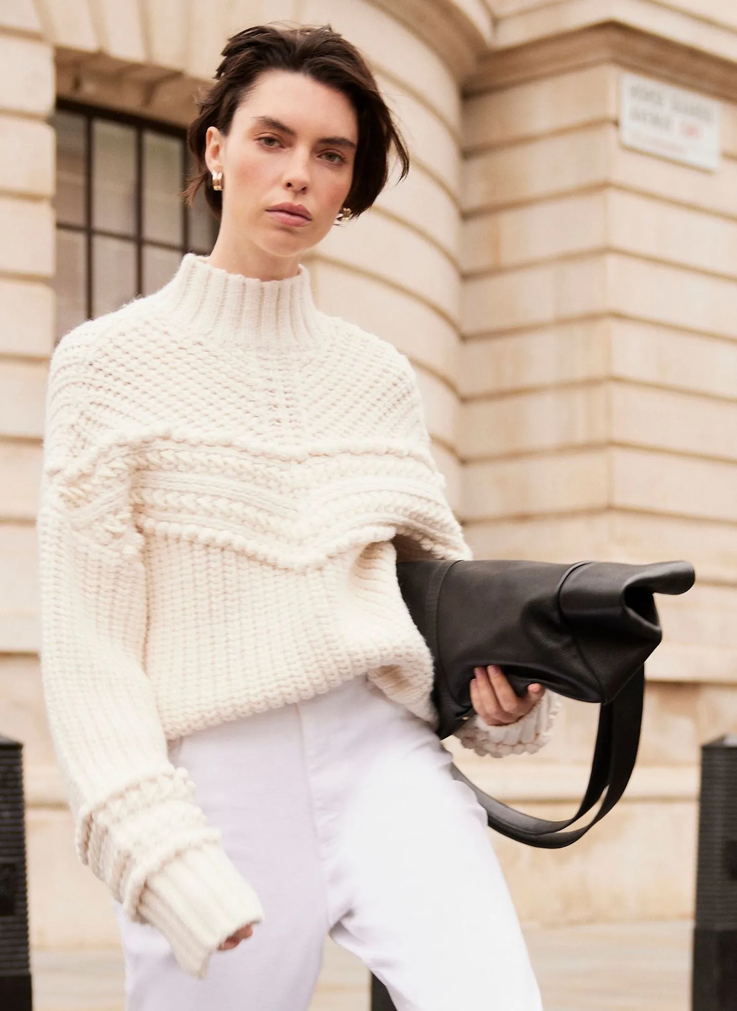 Cream Bobble Detail Knit Jumper sold by Mint Velvet product image thumbnail 2