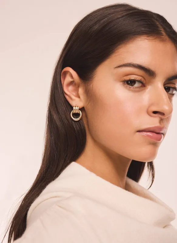 Gold Tone Link Hoop Earrings sold by Mint Velvet