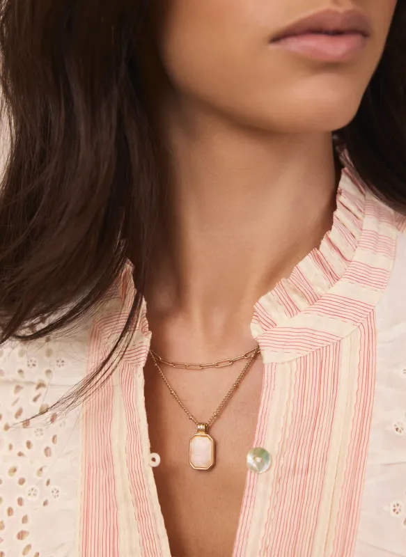 Gold Tone Resin Layered Necklace sold by Mint Velvet