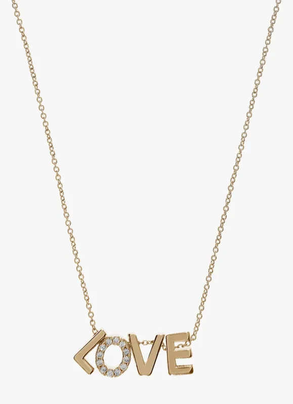 Gold Plated Love Necklace sold by Mint Velvet