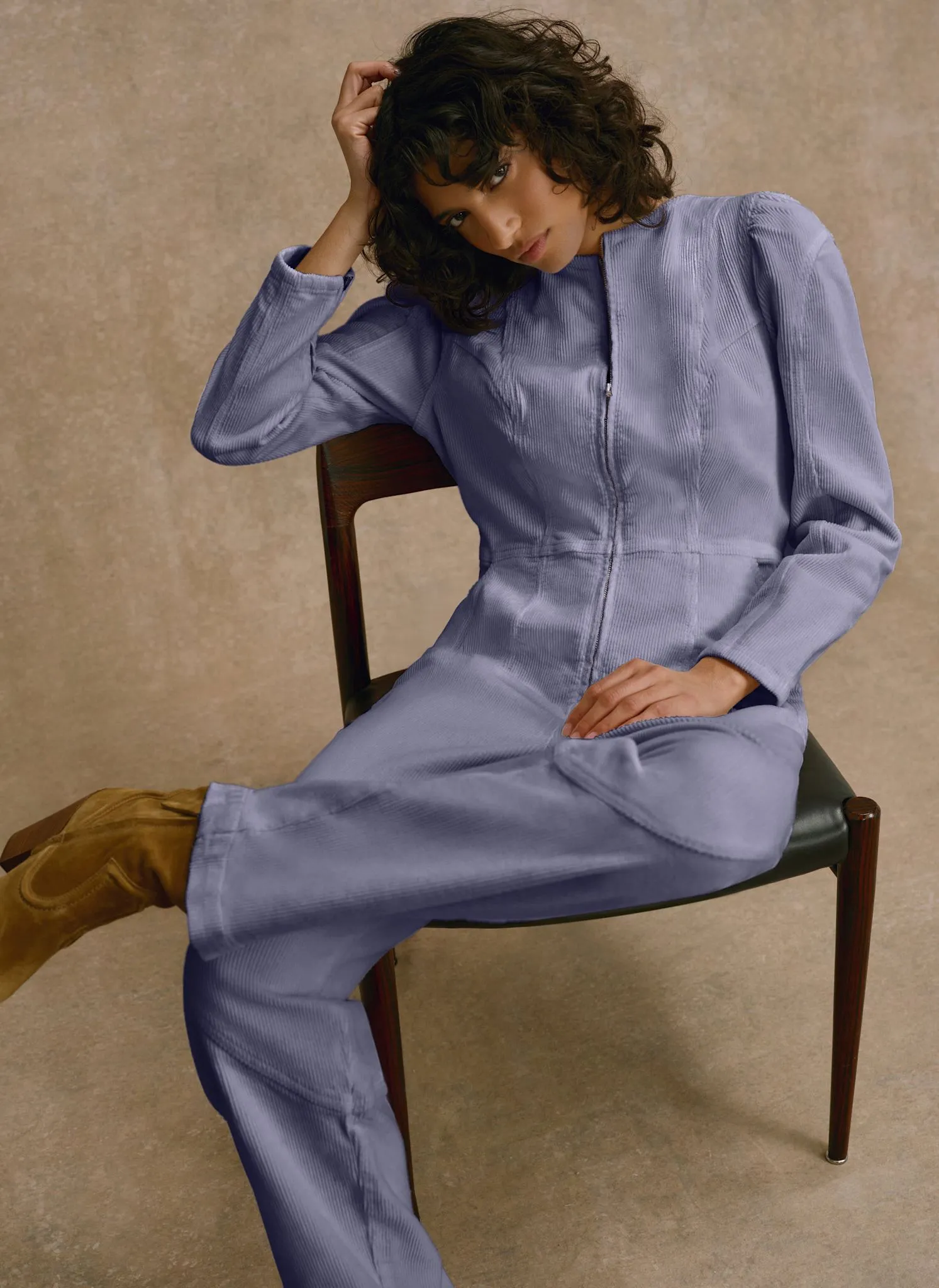 Blue Corduroy Jumpsuit sold by Mint Velvet product image thumbnail 5