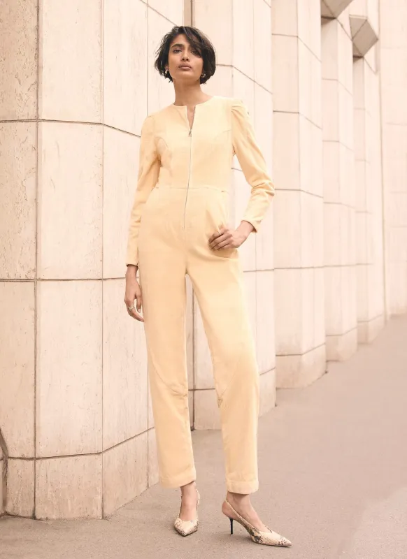 Butter Yellow Corduroy Jumpsuit sold by Mint Velvet
