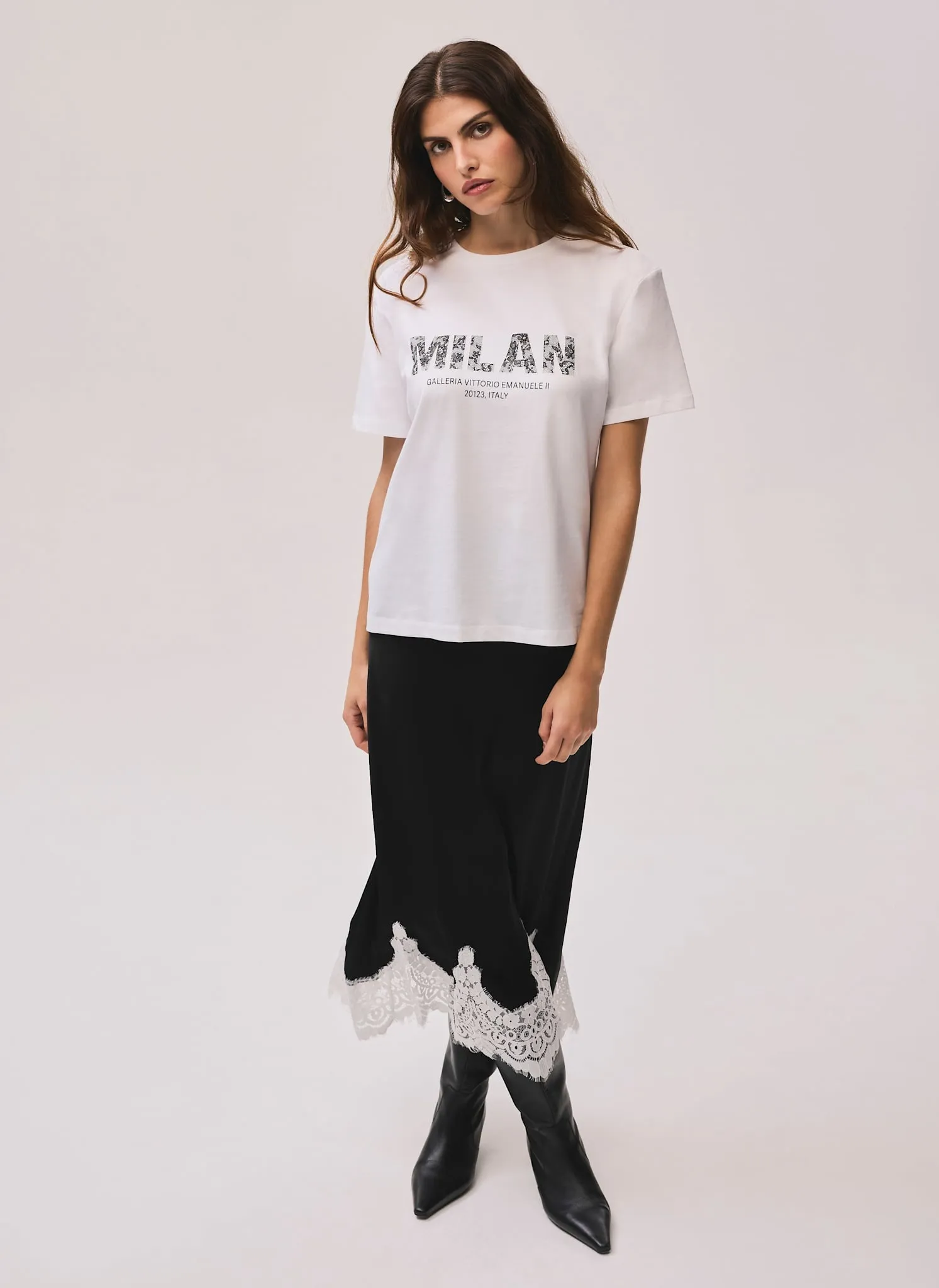 White Cotton Milan Graphic T-Shirt sold by Mint Velvet product image thumbnail 4