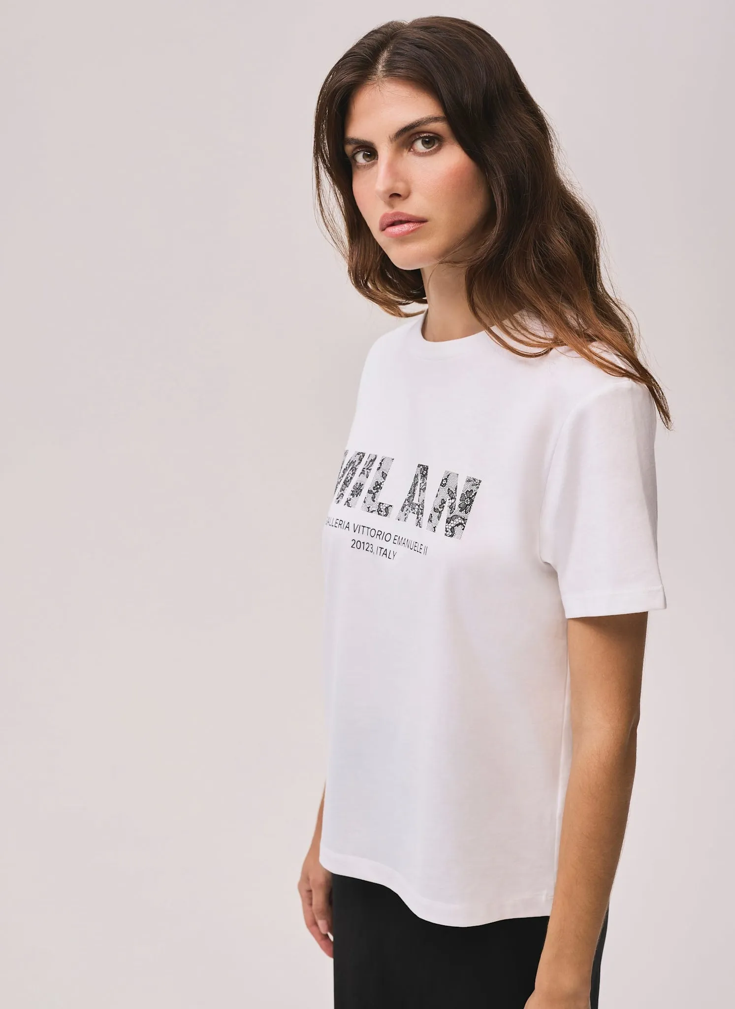 White Cotton Milan Graphic T-Shirt sold by Mint Velvet product image thumbnail 5