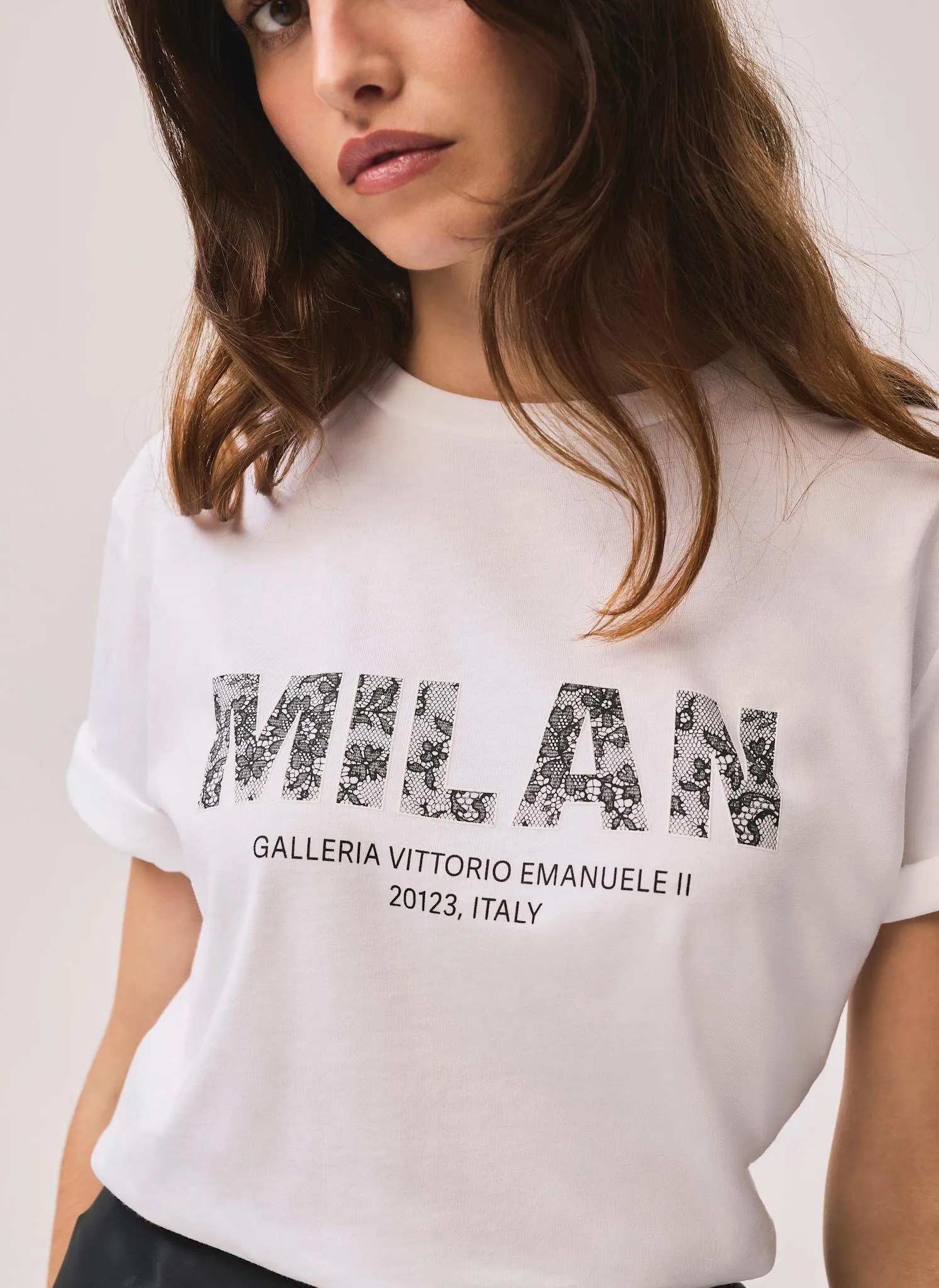 White Cotton Milan Graphic T-Shirt sold by Mint Velvet product image thumbnail 3