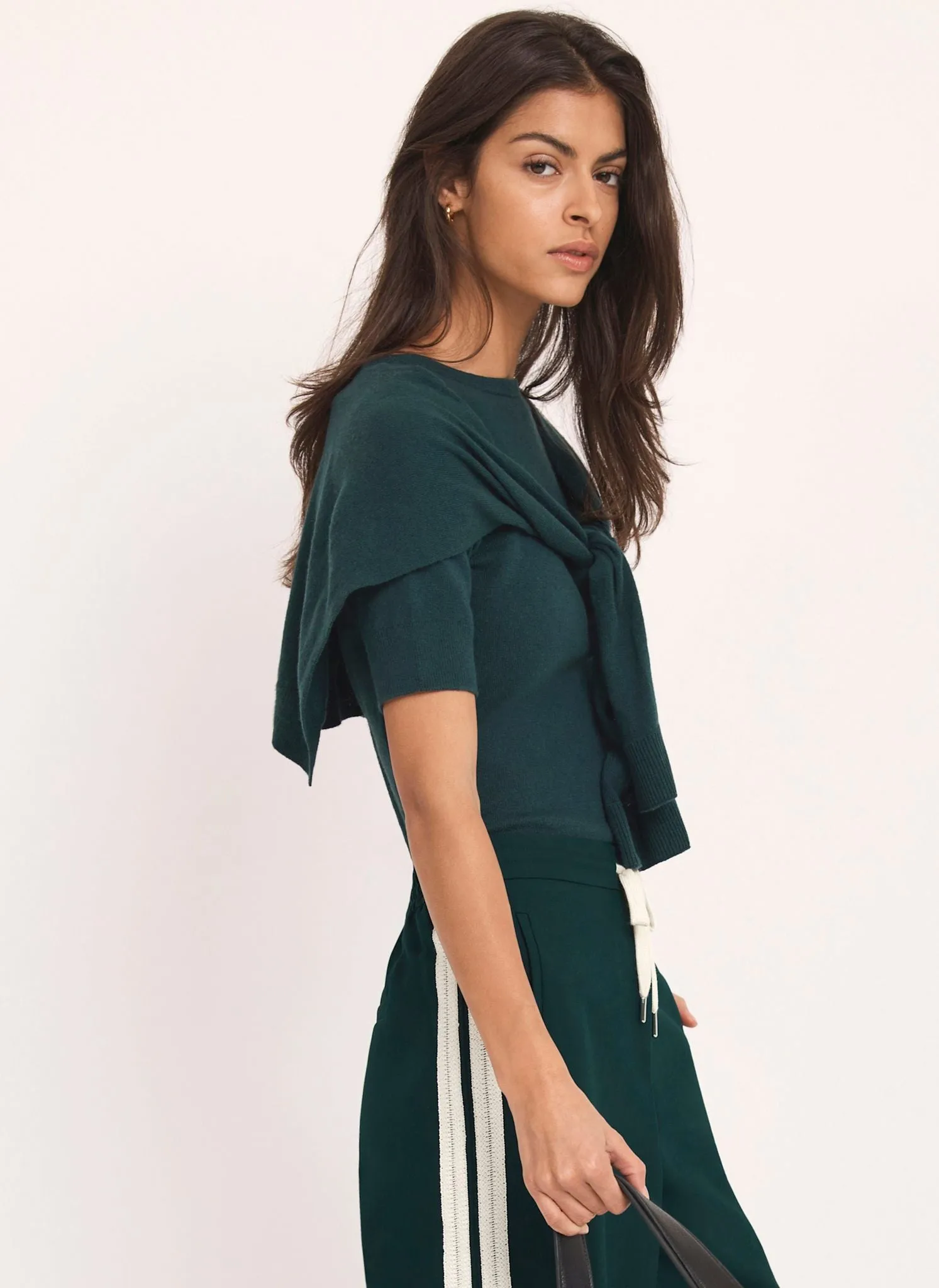 Teal Cotton Blend Scarf Detail Knit Top sold by Mint Velvet product image thumbnail 4