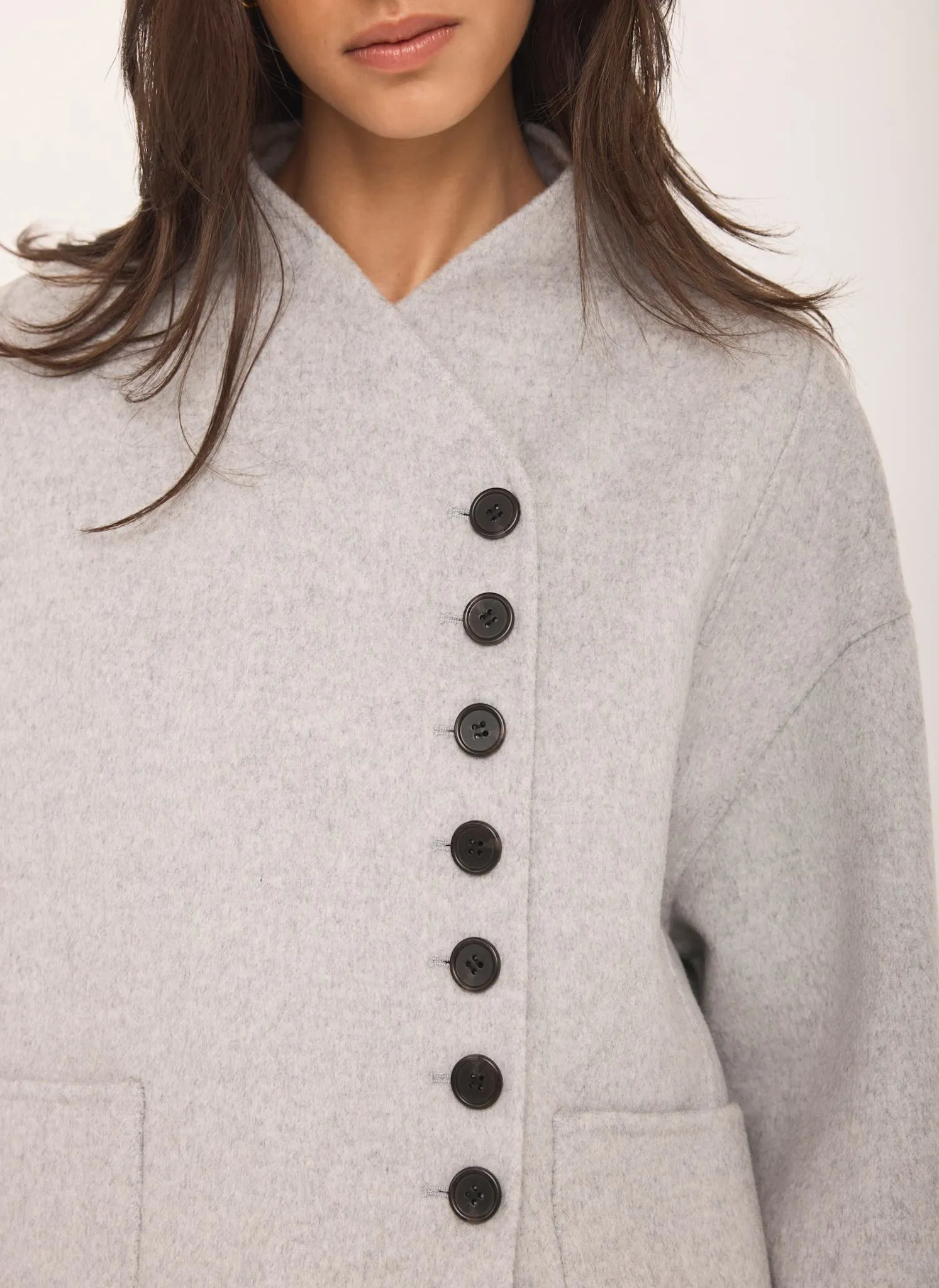 Grey Hand Finished Button Detail Jacket sold by Mint Velvet product image thumbnail 4