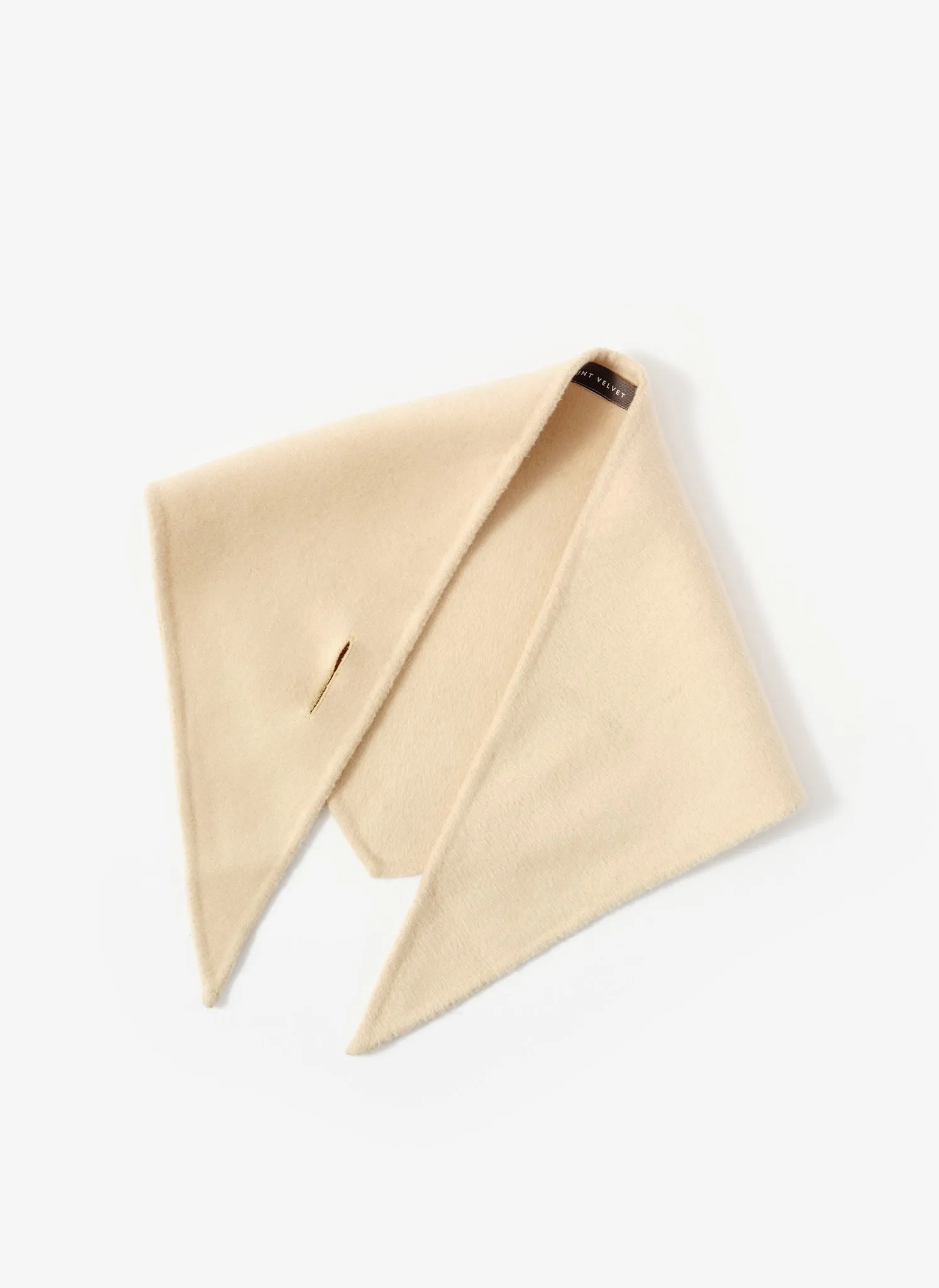 Neutral Triangle Wool Neck Scarf sold by Mint Velvet product image thumbnail 4