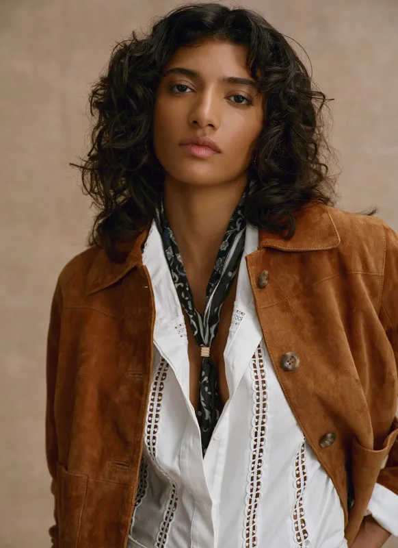 Navy Paisley Print Scarf sold by Mint Velvet