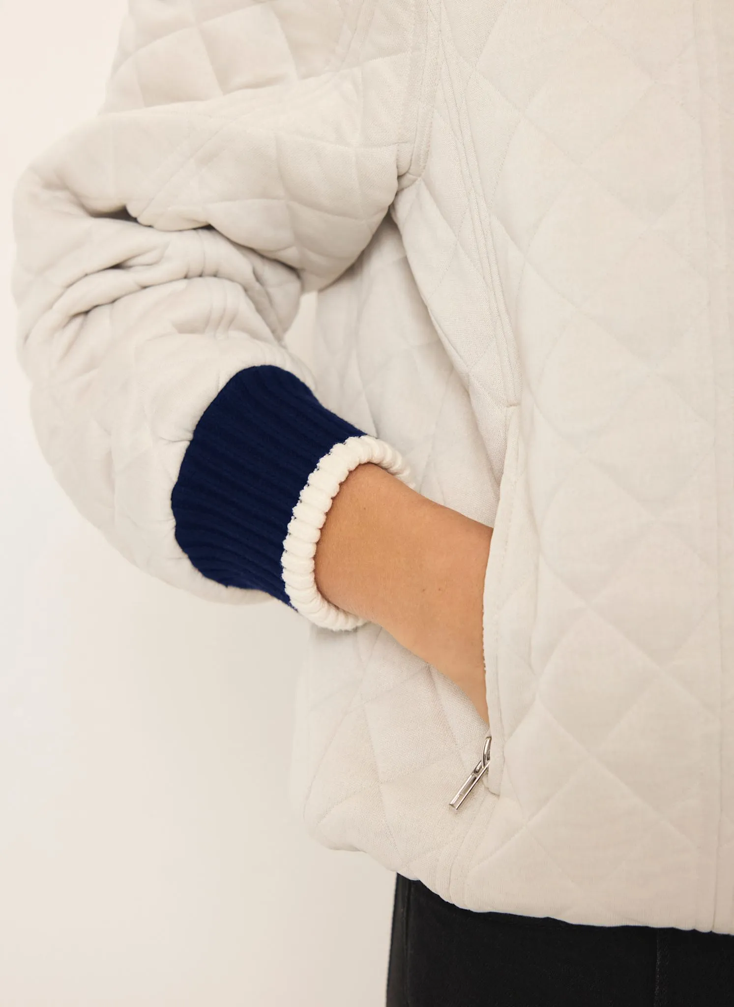 Cream Quilted Bomber Jacket sold by Mint Velvet product image thumbnail 5