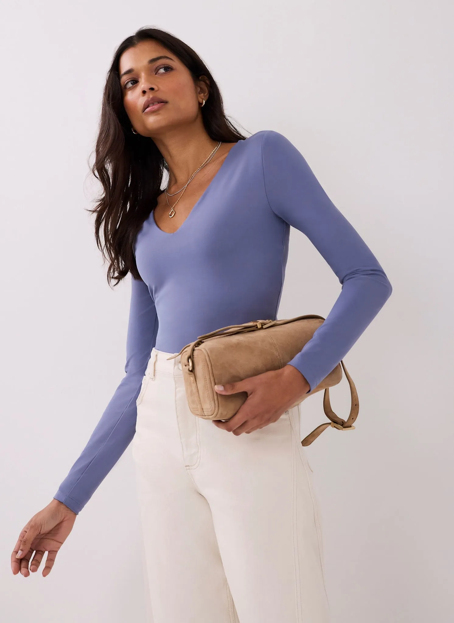 Blue V-Neck Layering Top sold by Mint Velvet product image thumbnail 2