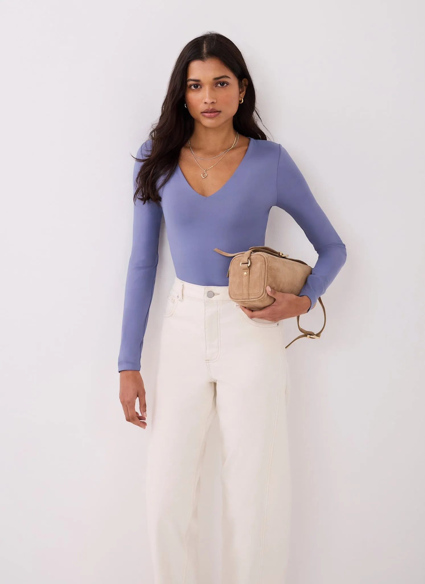 Blue V-Neck Layering Top sold by Mint Velvet product image thumbnail 3