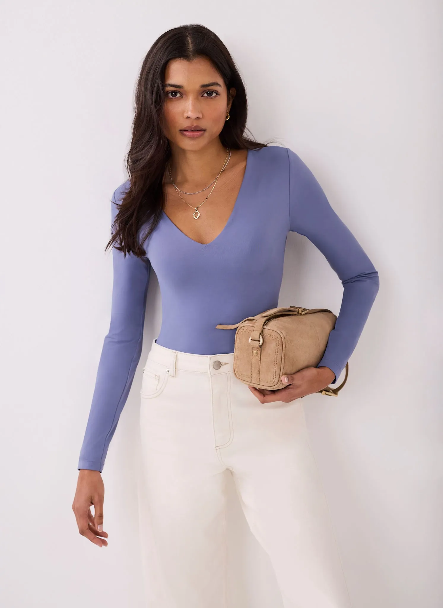 Blue V-Neck Layering Top sold by Mint Velvet product image thumbnail 5