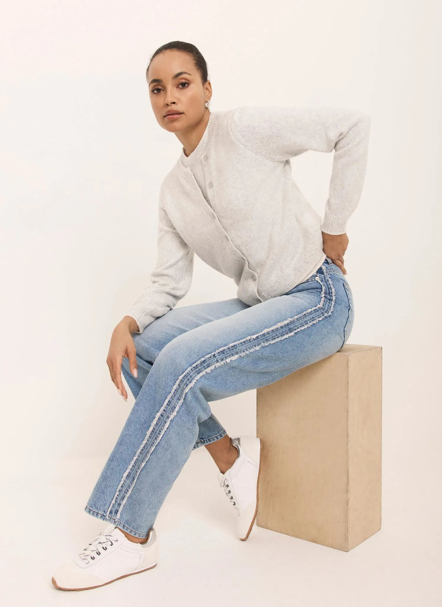 Light Indigo Wash Side Trim Boyfriend Jeans sold by Mint Velvet product image thumbnail 2
