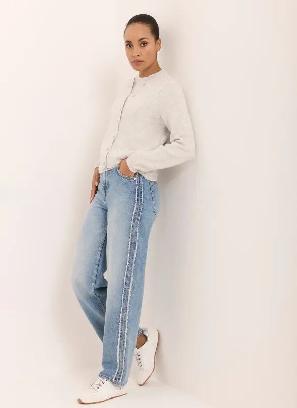 Light Indigo Wash Side Trim Boyfriend Jeans sold by Mint Velvet