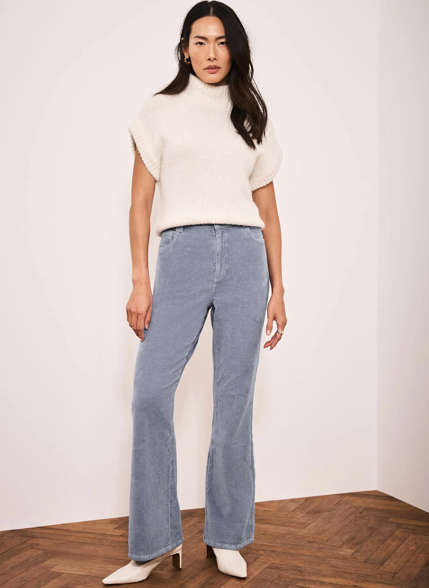 Blue Corduroy Flared Trousers sold by Mint Velvet product image thumbnail 5