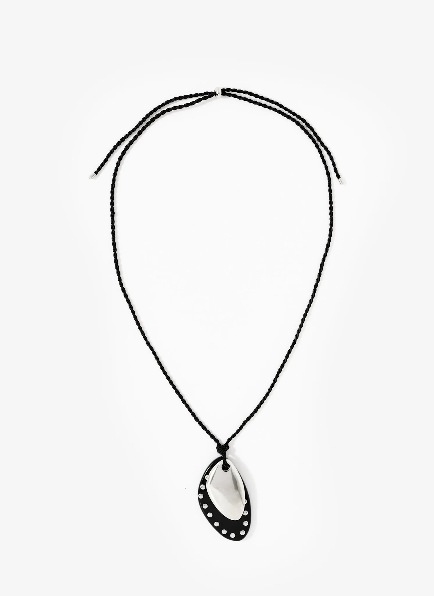 Black Studded Pendant Necklace sold by Mint Velvet