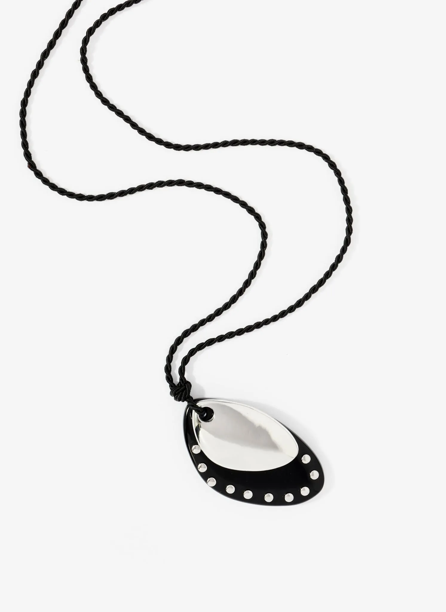 Black Studded Pendant Necklace sold by Mint Velvet product image thumbnail 3