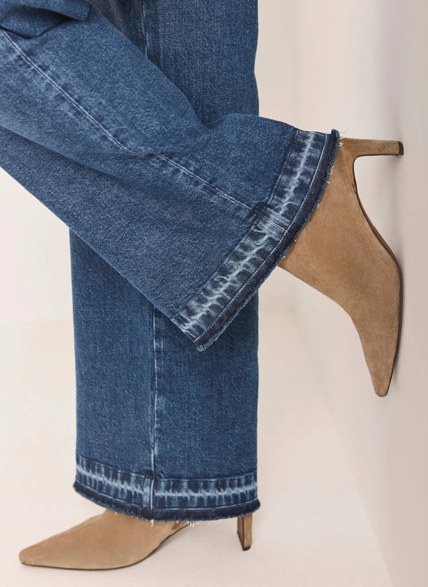 Mid Indigo Hem Detail Wide Leg Jean sold by Mint Velvet product image thumbnail 3