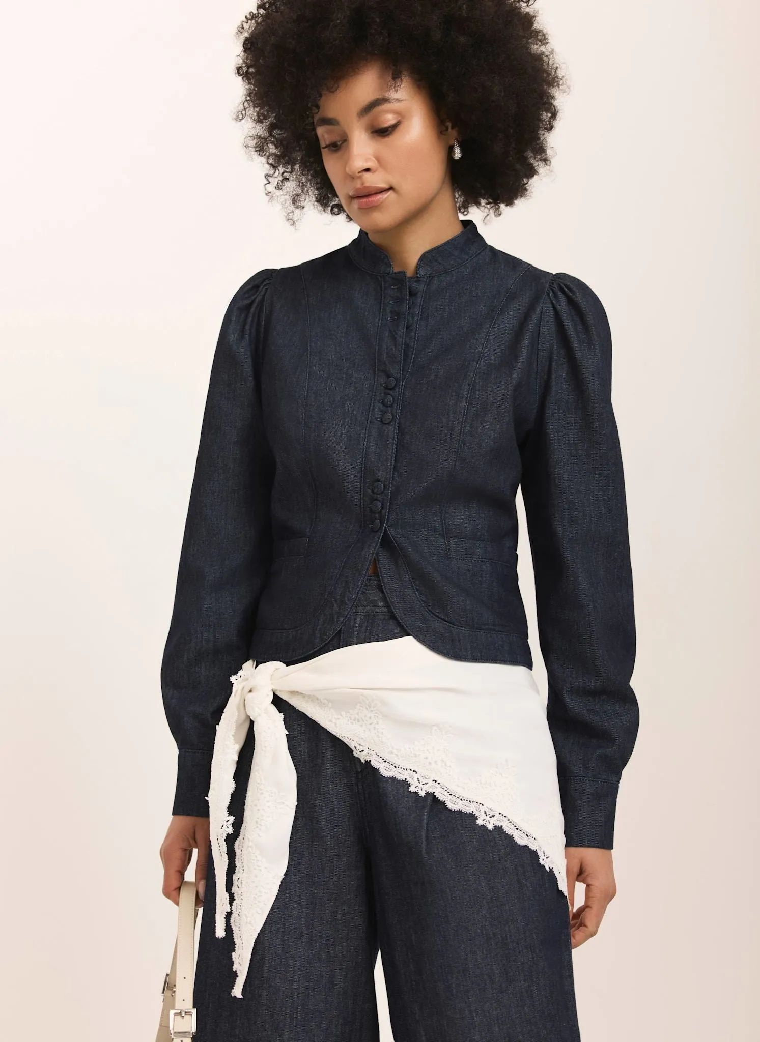 Dark Indigo Denim Long Sleeve Jacket sold by Mint Velvet product image thumbnail 5