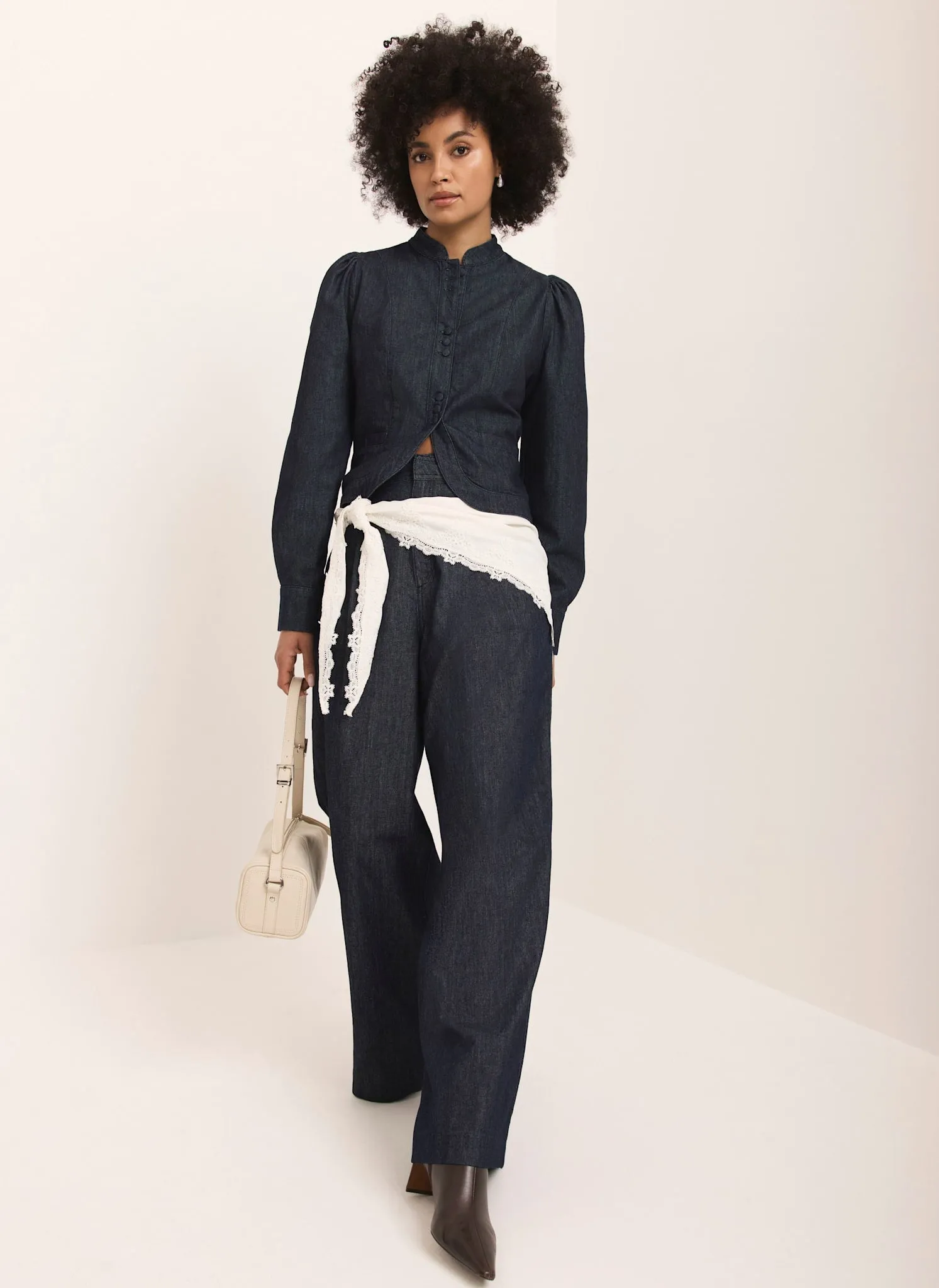 Dark Indigo Denim Long Sleeve Jacket sold by Mint Velvet product image thumbnail 2