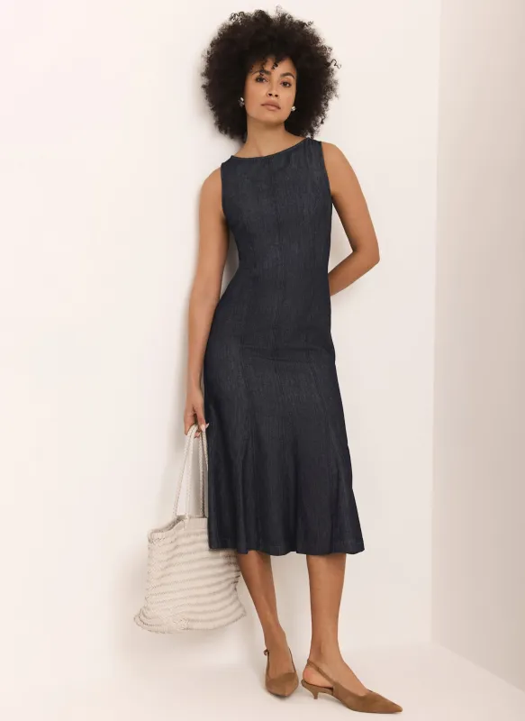 Dark Indigo Denim Midi Dress sold by Mint Velvet