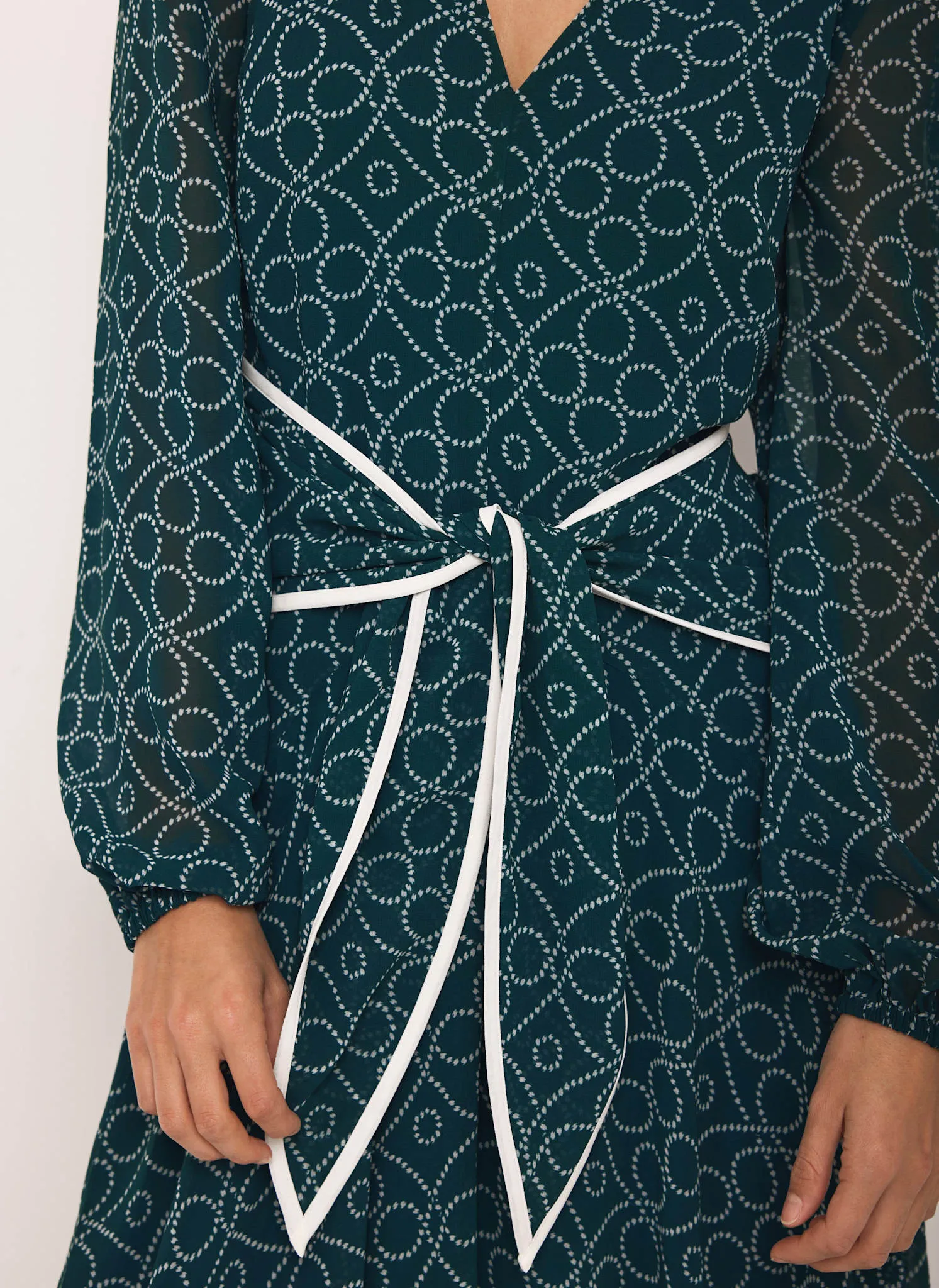 Teal Print Tie Maxi Dress sold by Mint Velvet product image thumbnail 4