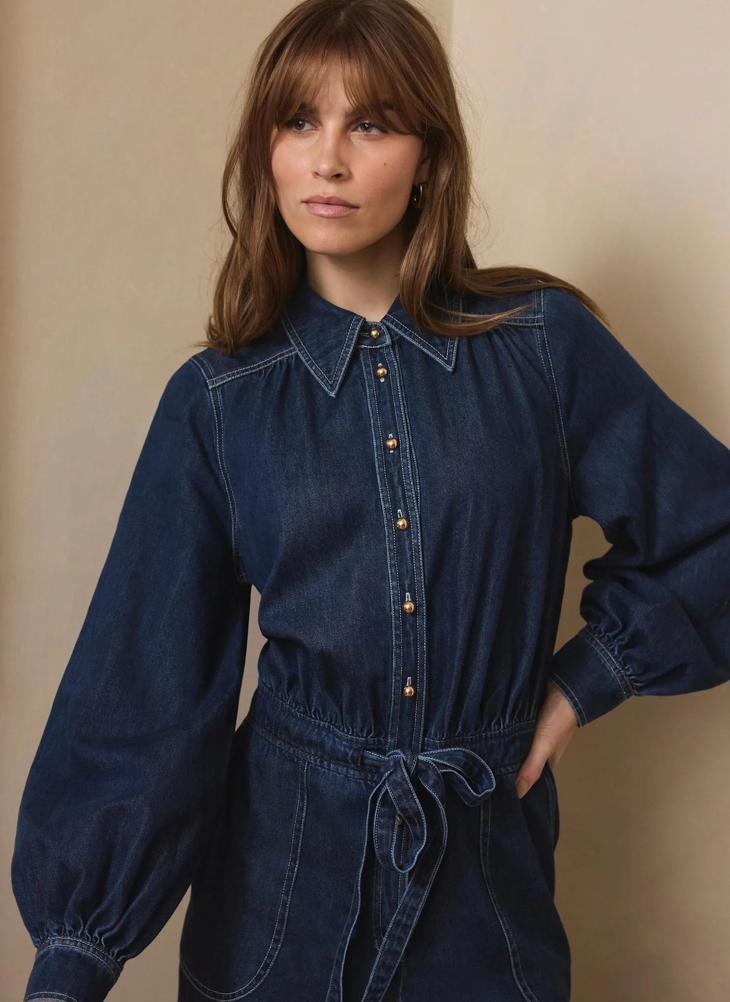 Dark Indigo Denim Jumpsuit sold by Mint Velvet product image thumbnail 3
