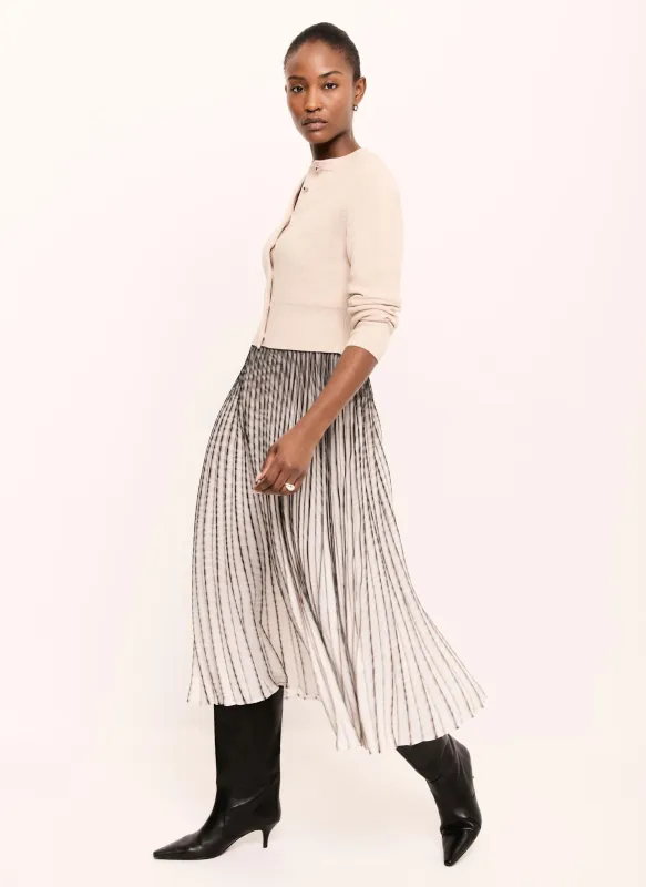 Neutral Print Knit Layered Midi Dress sold by Mint Velvet