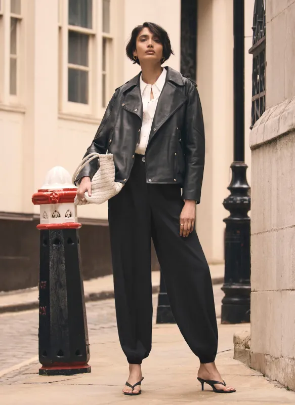 Black Soft Balloon Trousers sold by Mint Velvet