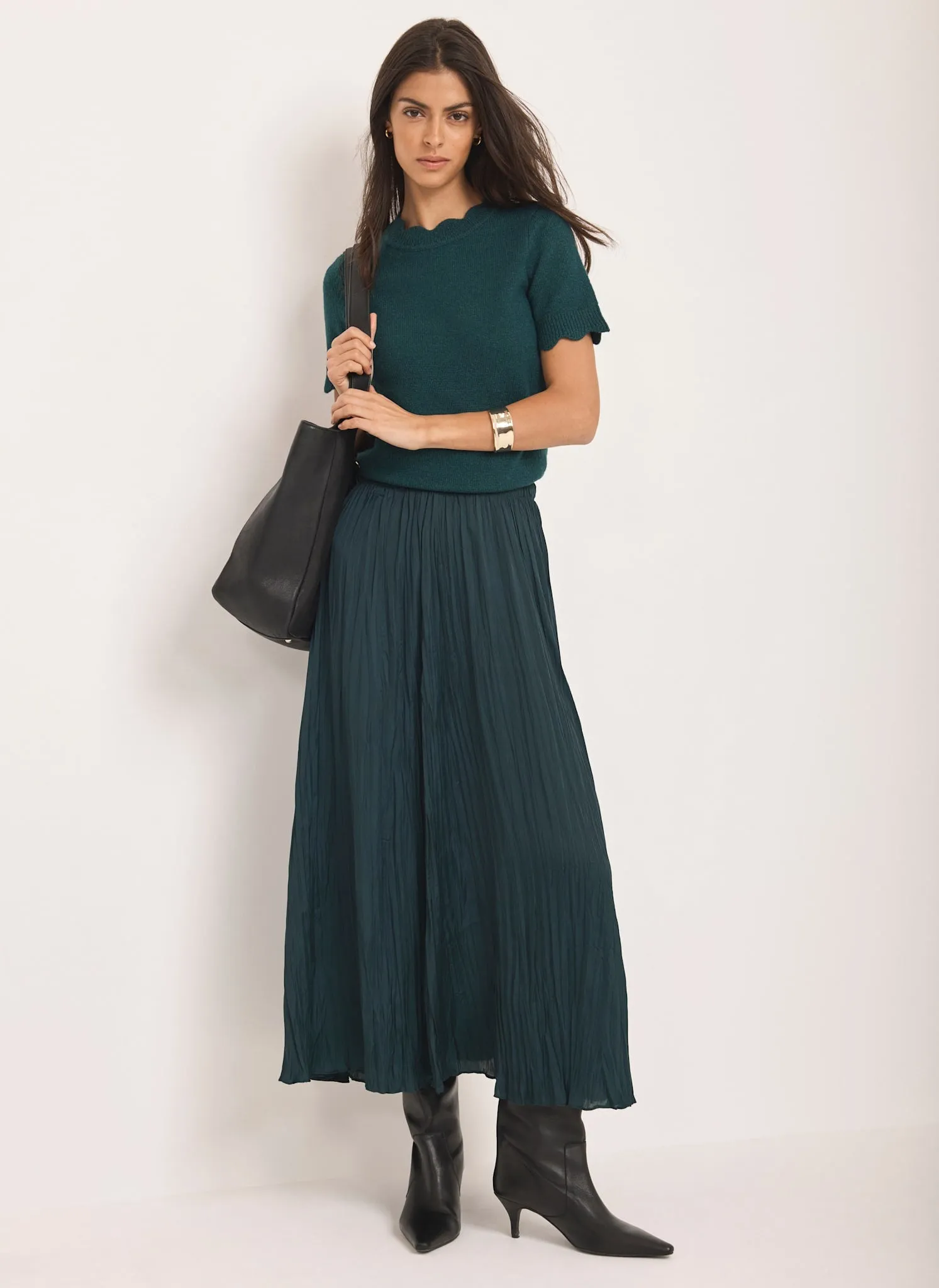 Teal Scallop Knit Top sold by Mint Velvet product image thumbnail 2