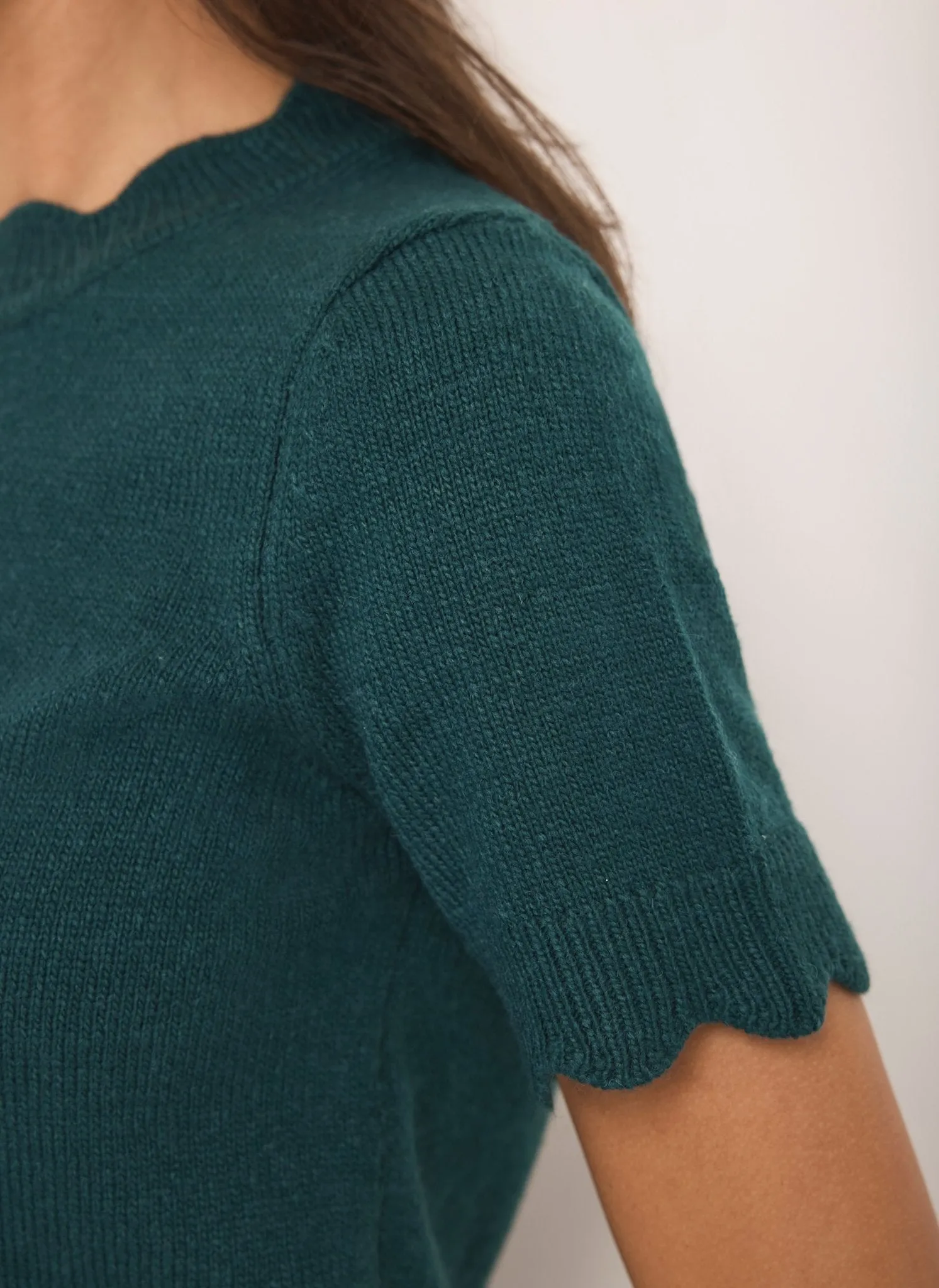 Teal Scallop Knit Top sold by Mint Velvet product image thumbnail 3