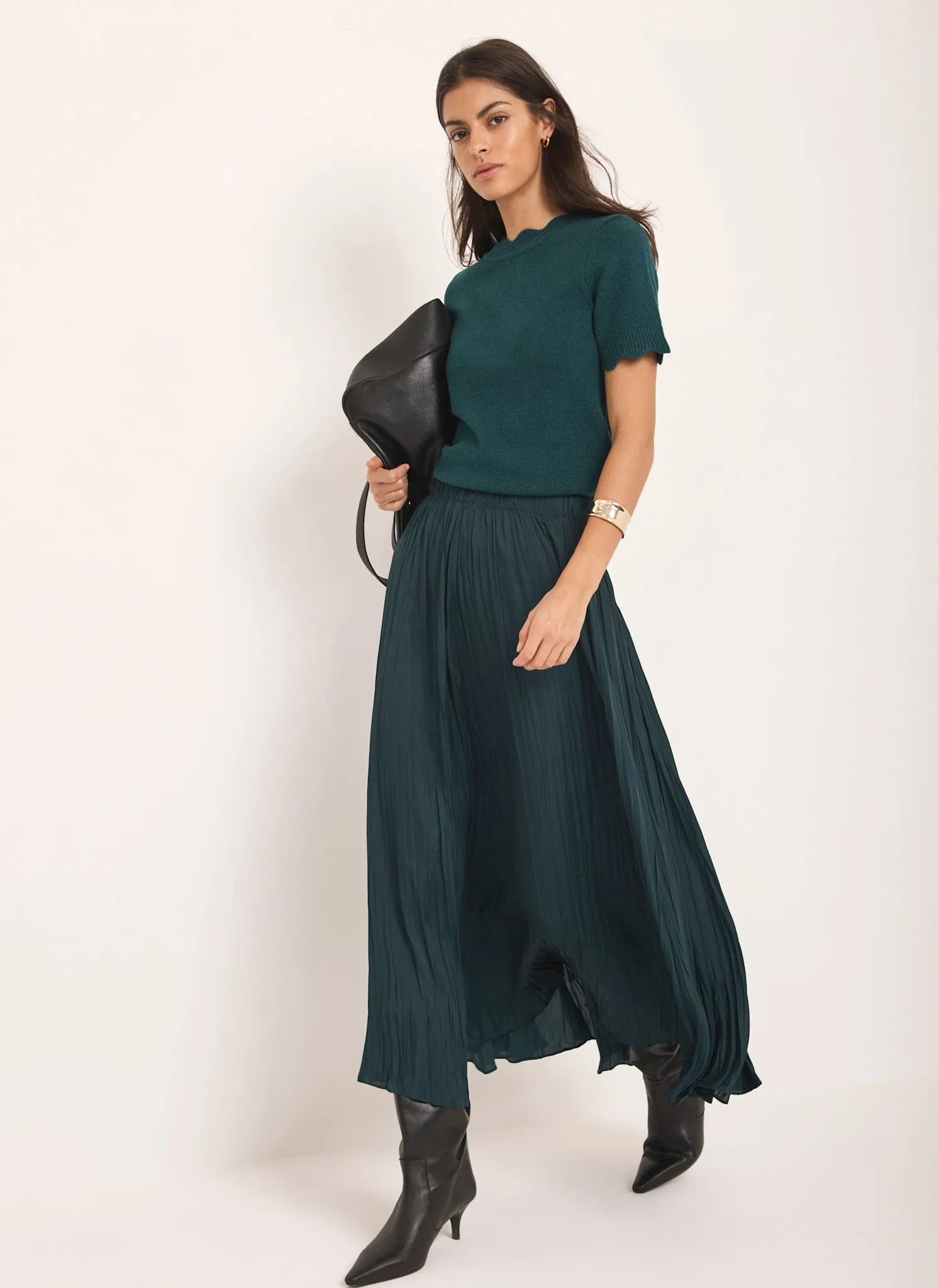 Teal Scallop Knit Top sold by Mint Velvet product image thumbnail 4