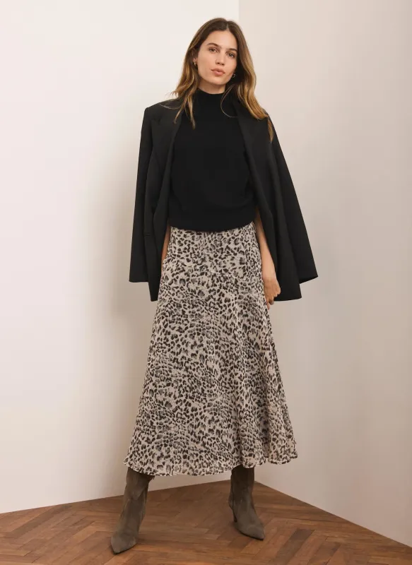 Leopard Print Midi Skirt sold by Mint Velvet