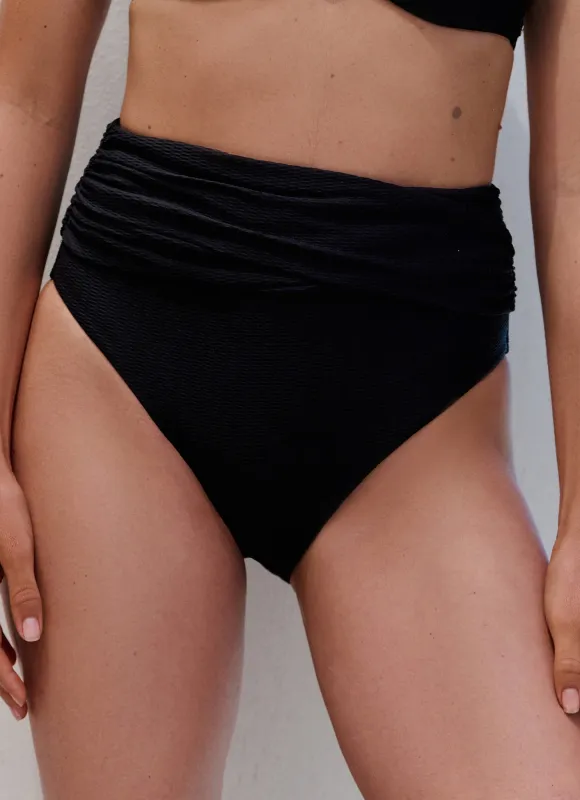 Black High Waist Bikini Bottom sold by Mint Velvet