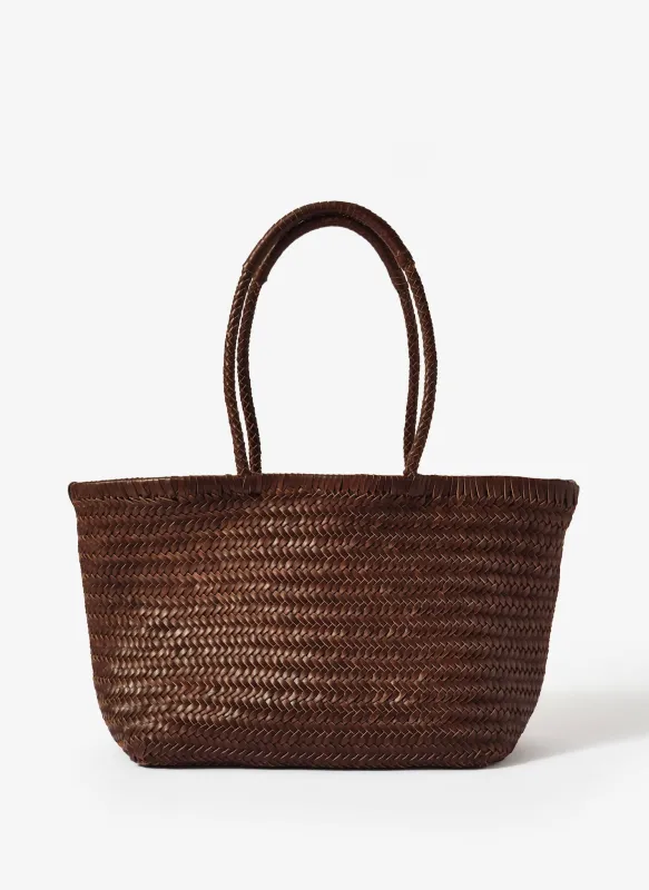 Rae Brown Leather Woven Tote Bag sold by Mint Velvet