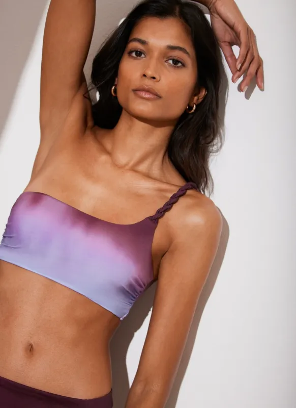Purple Ombré One Shoulder Bikini Top sold by Mint Velvet