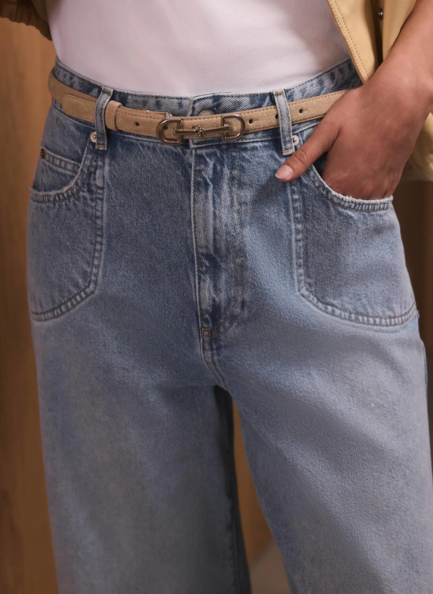 Yellow Suede Snaffle Belt sold by Mint Velvet