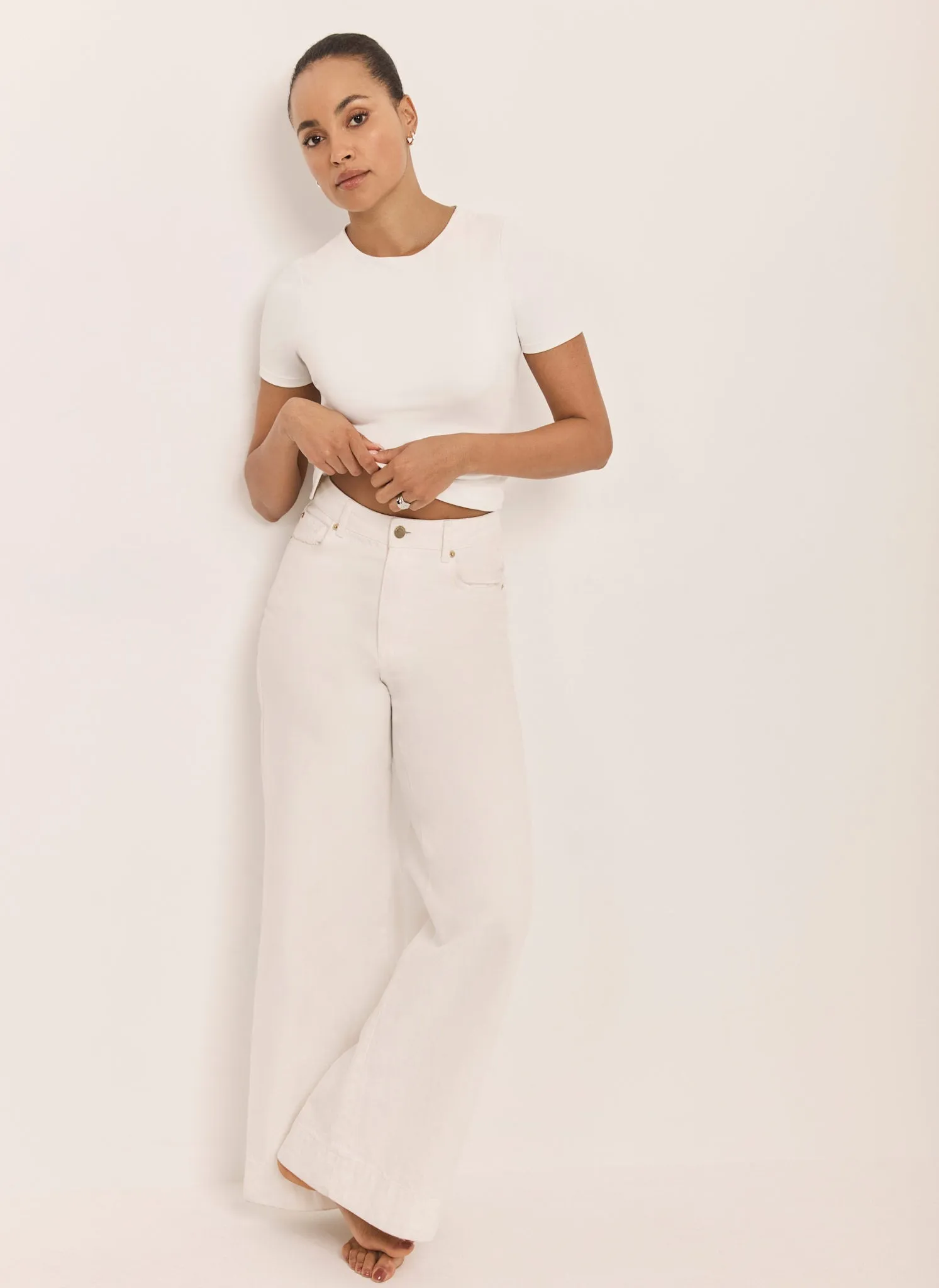 White Layering Short Sleeve Top sold by Mint Velvet product image thumbnail 4