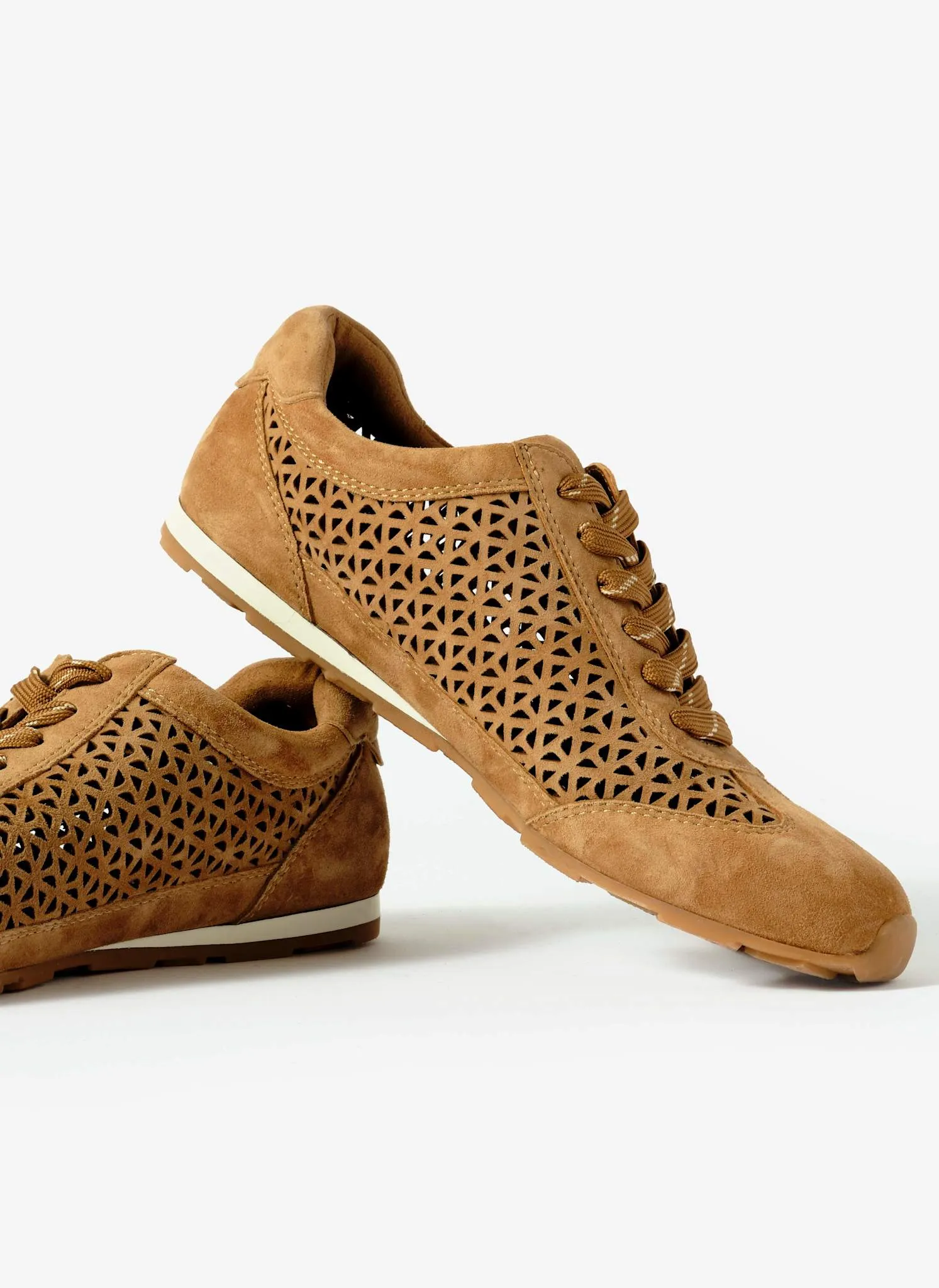 Talia Tan Suede Cut Detail Trainers sold by Mint Velvet product image thumbnail 5