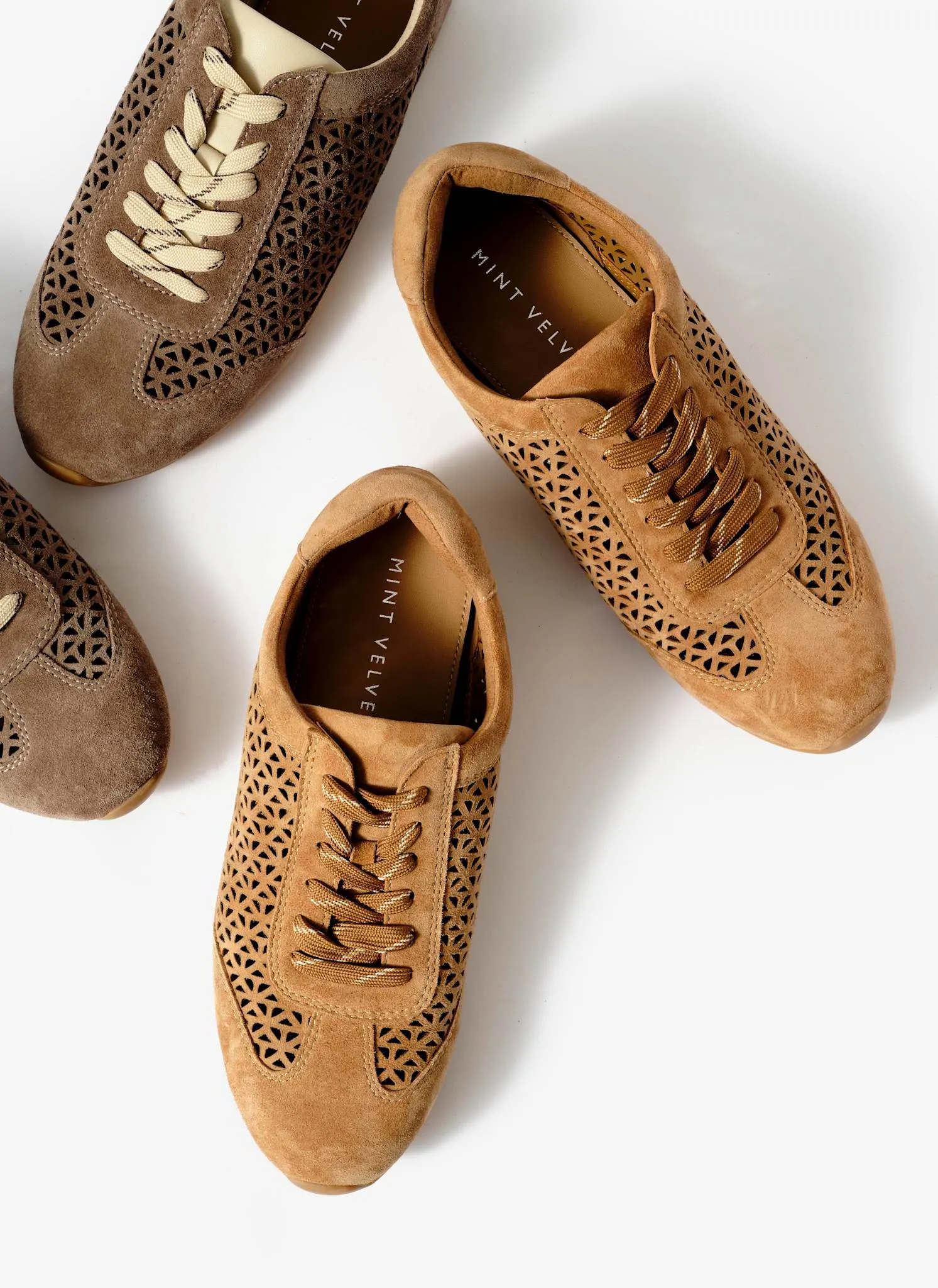 Talia Tan Suede Cut Detail Trainers sold by Mint Velvet product image thumbnail 4
