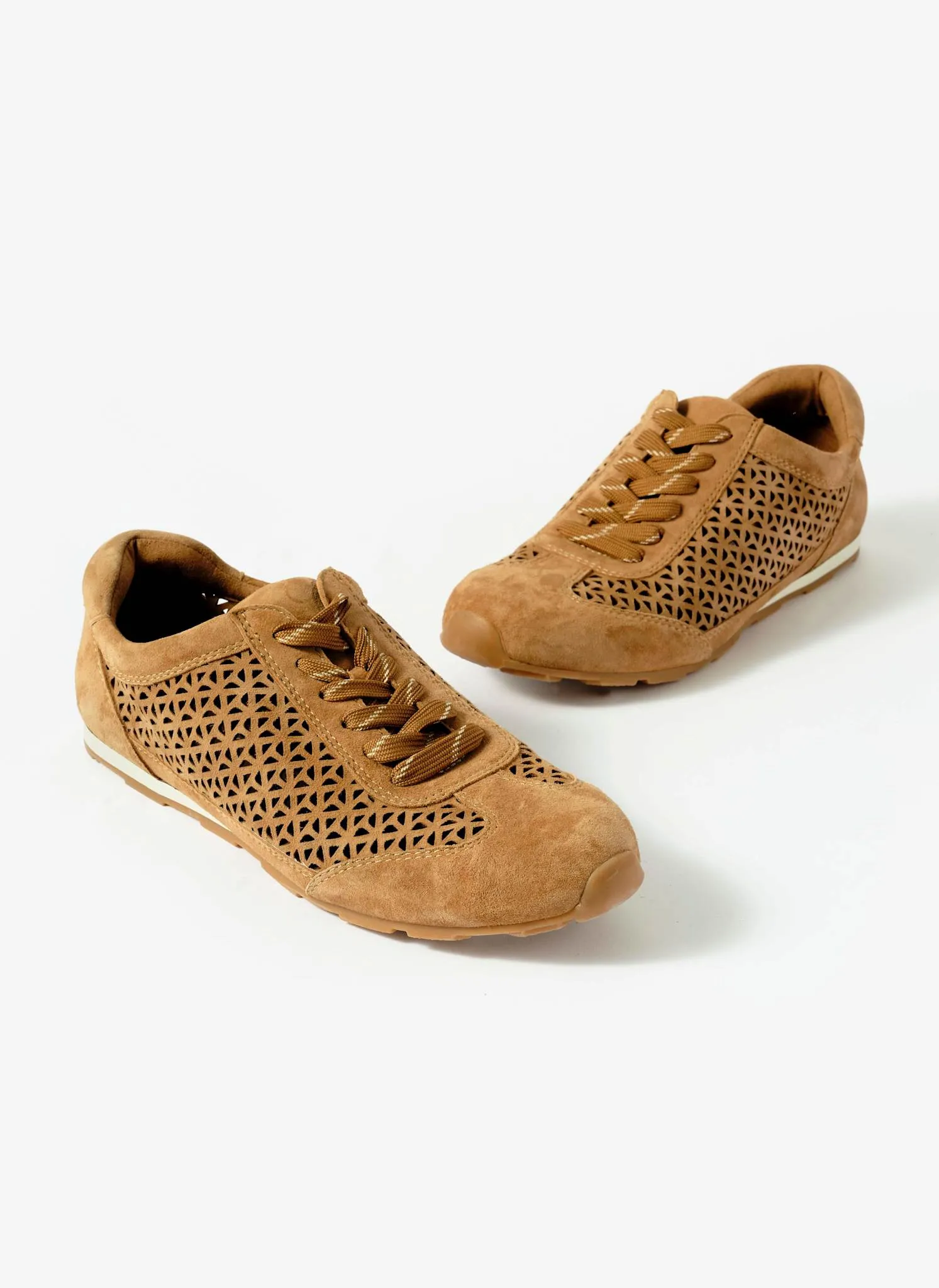 Talia Tan Suede Cut Detail Trainers sold by Mint Velvet product image thumbnail 3