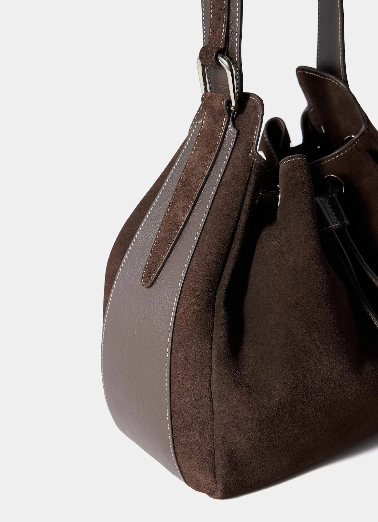 Mabel Brown Suede Bucket Bag sold by Mint Velvet product image thumbnail 4